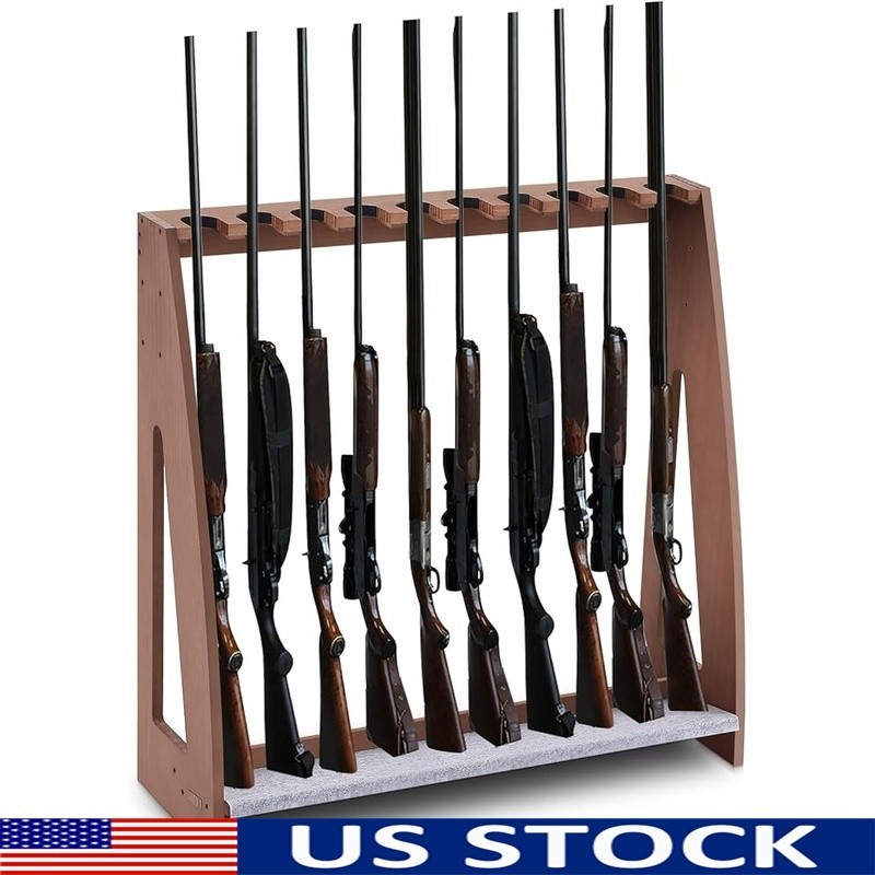 Indoor Gun Rack Freestanding Storage Stand W/ Tilted Design & Easy Assembly New