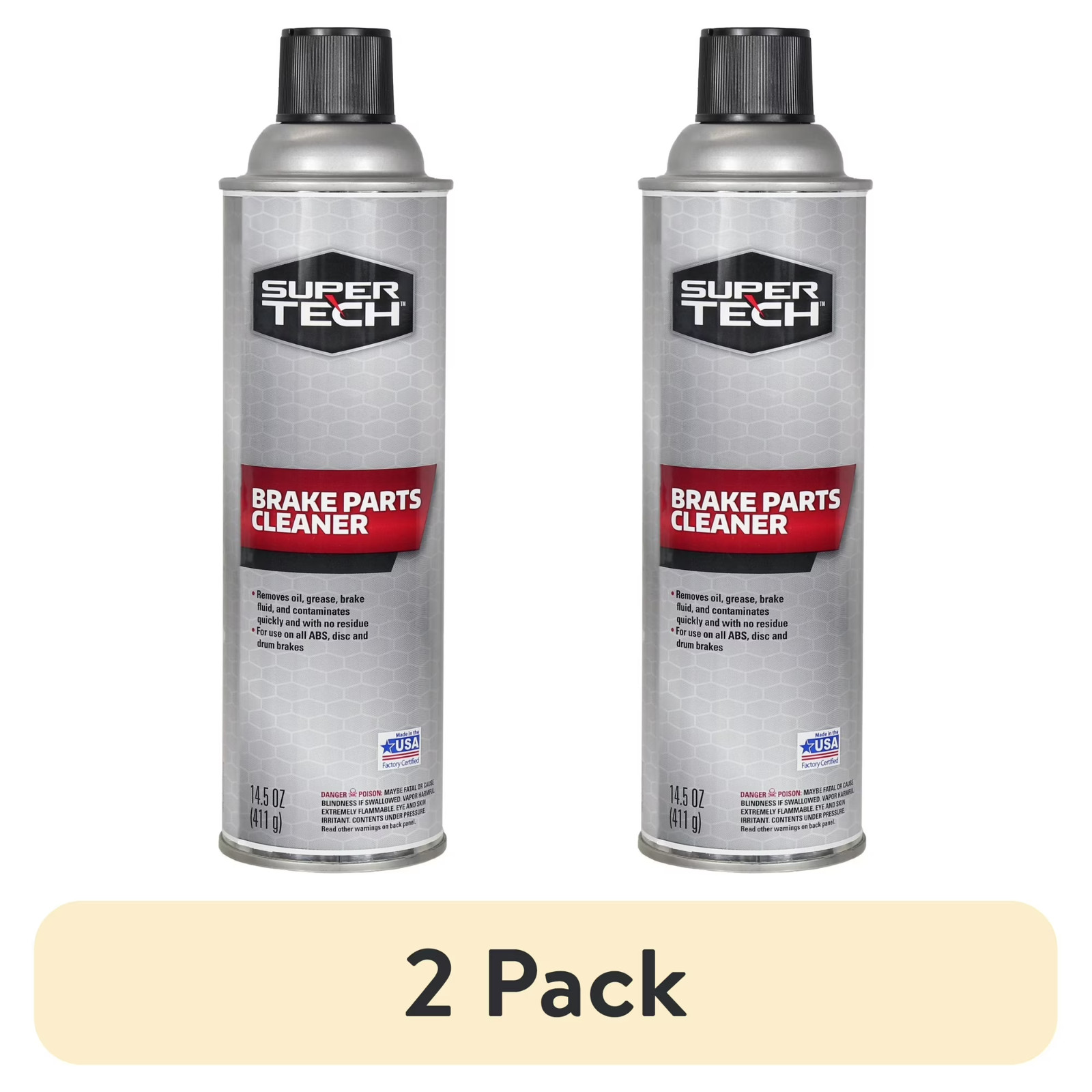 Super Tech Brake Cleaner Non-Chlorinated 14.5 oz (2 Pack) – Automotive Degreaser