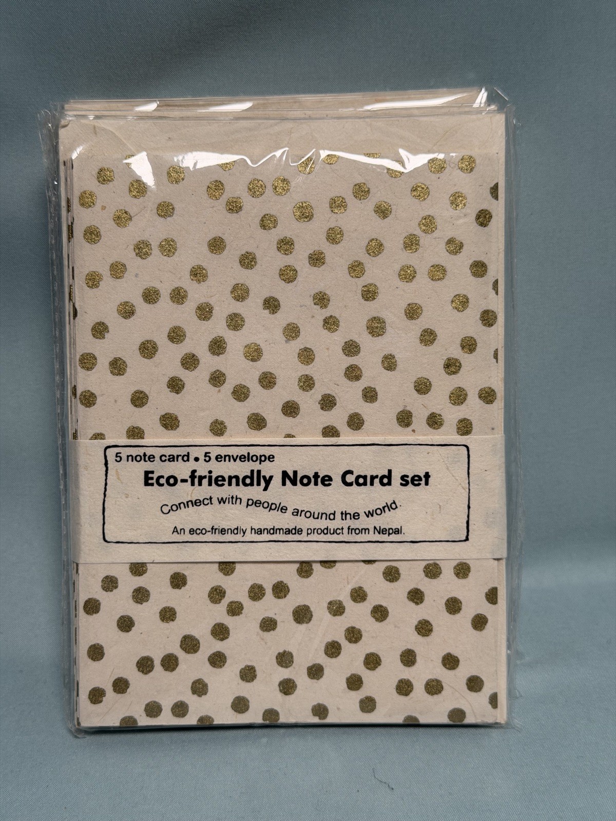 Eco Friendly Note Cards Handmade in Nepal Set of 4 Packs, 5 per Pack