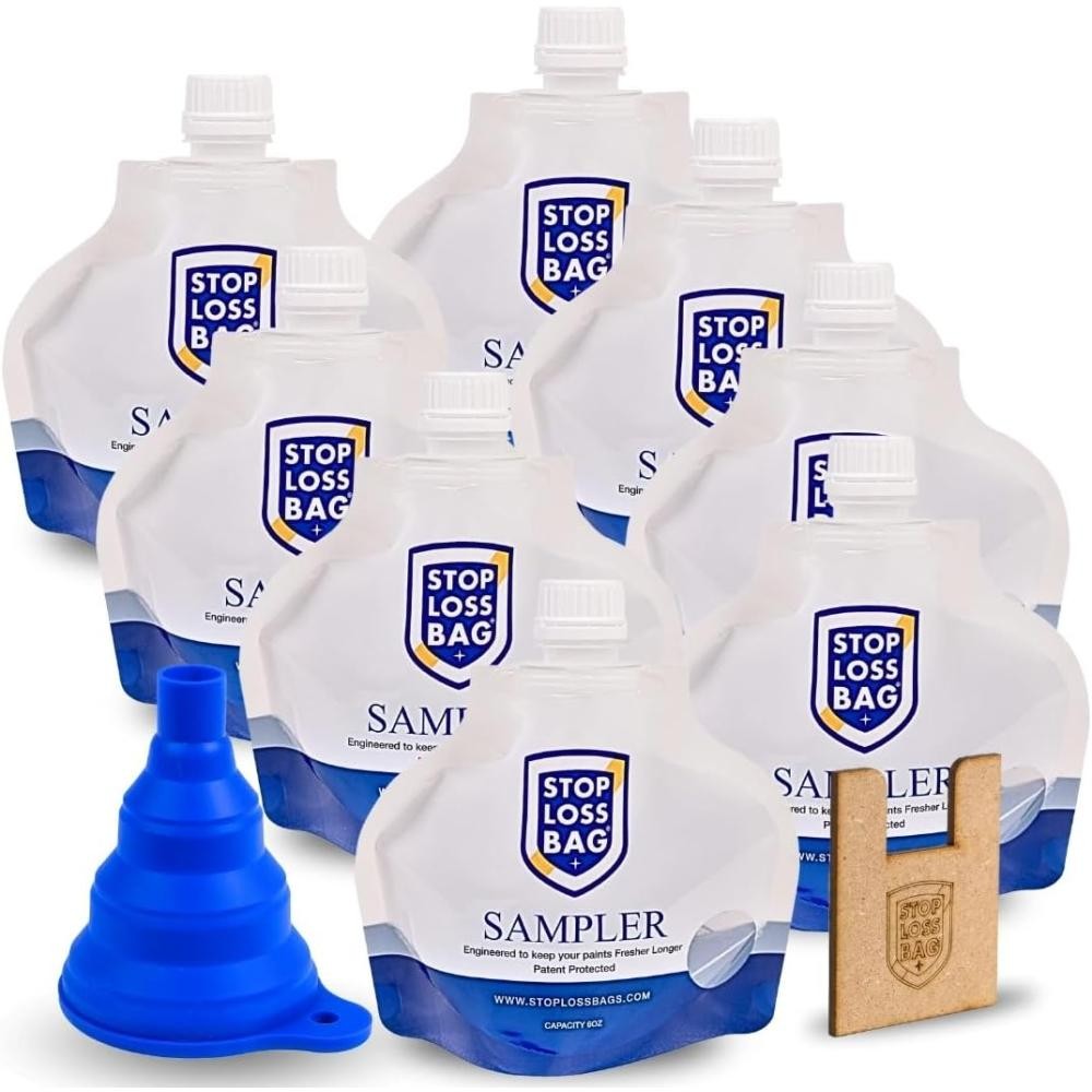 StopLossBags Sampler Artisan Kit X8 6Oz Containers X4 Extra Caps Filler Clip Fil