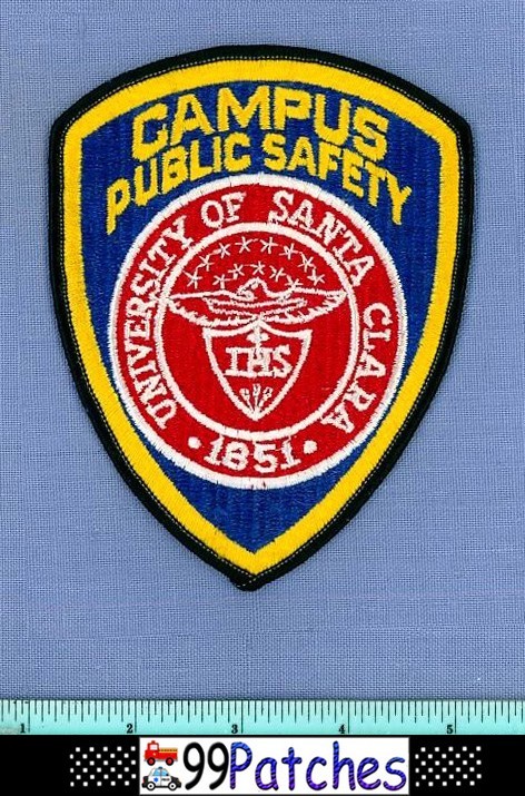 UNIVERSITY OF SANTA CLARA CALIFORNIA Camus Police Shoulder Patch SCHOOL SEAL 7L