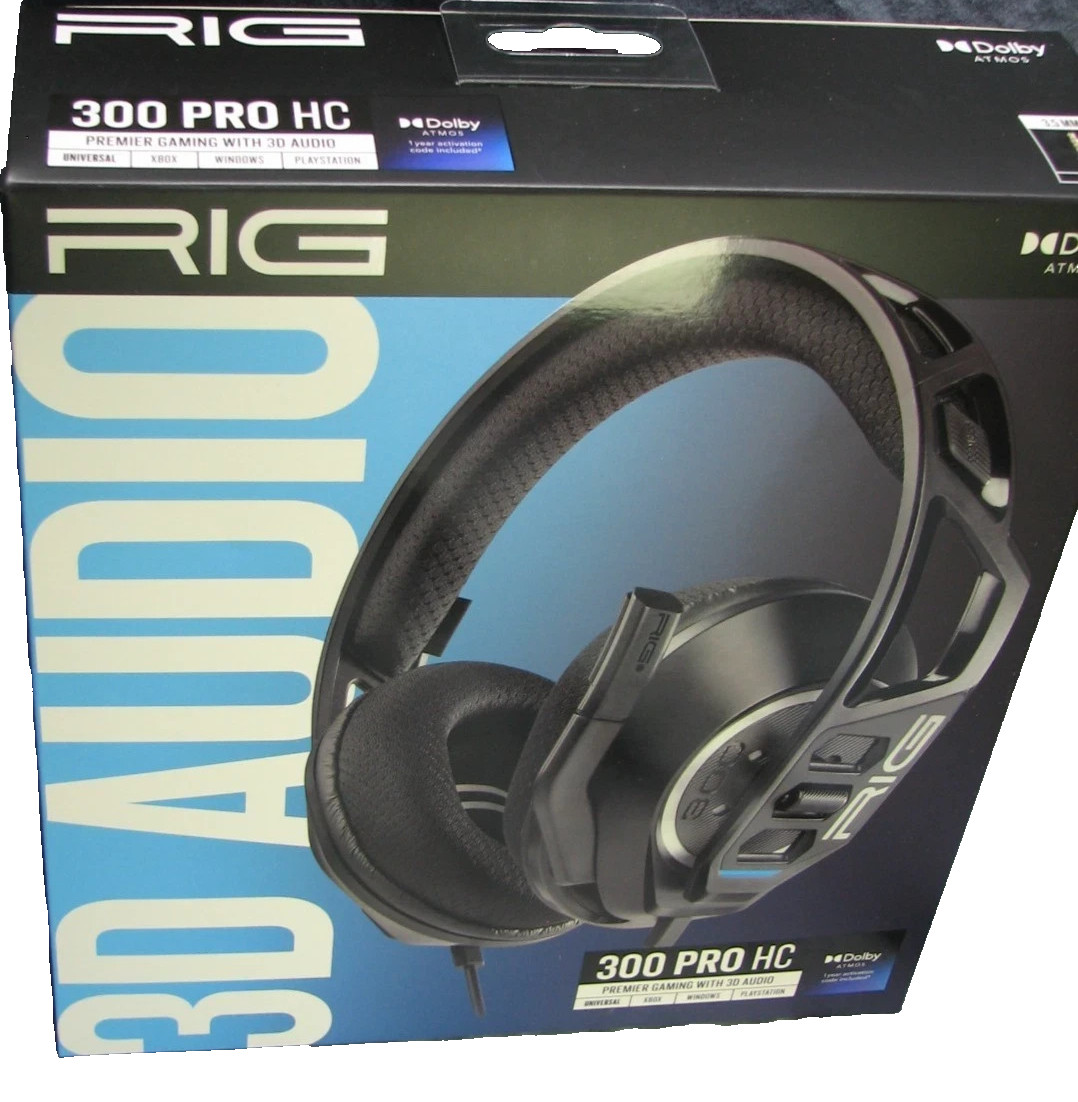 RIG 300 PRO HC Gaming Headset Dolby Atmos 3D Audio Wired 3.5mm New
