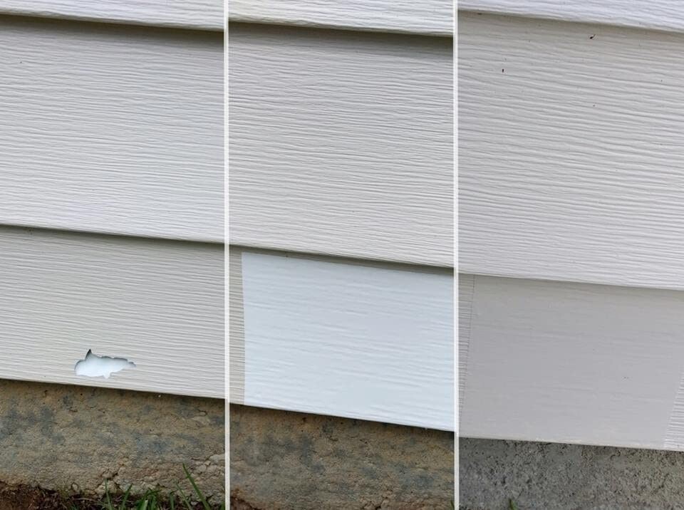 Mendyl Vinyl and Stucco Siding Repair Kit - Cover Any Cracks & Holes - 2 Patches