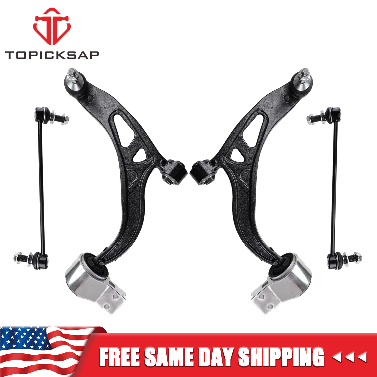 For Ford Explorer 11-19 Front Lower Control Arm Ball Joint Sway Bar Link Kit 4Pc