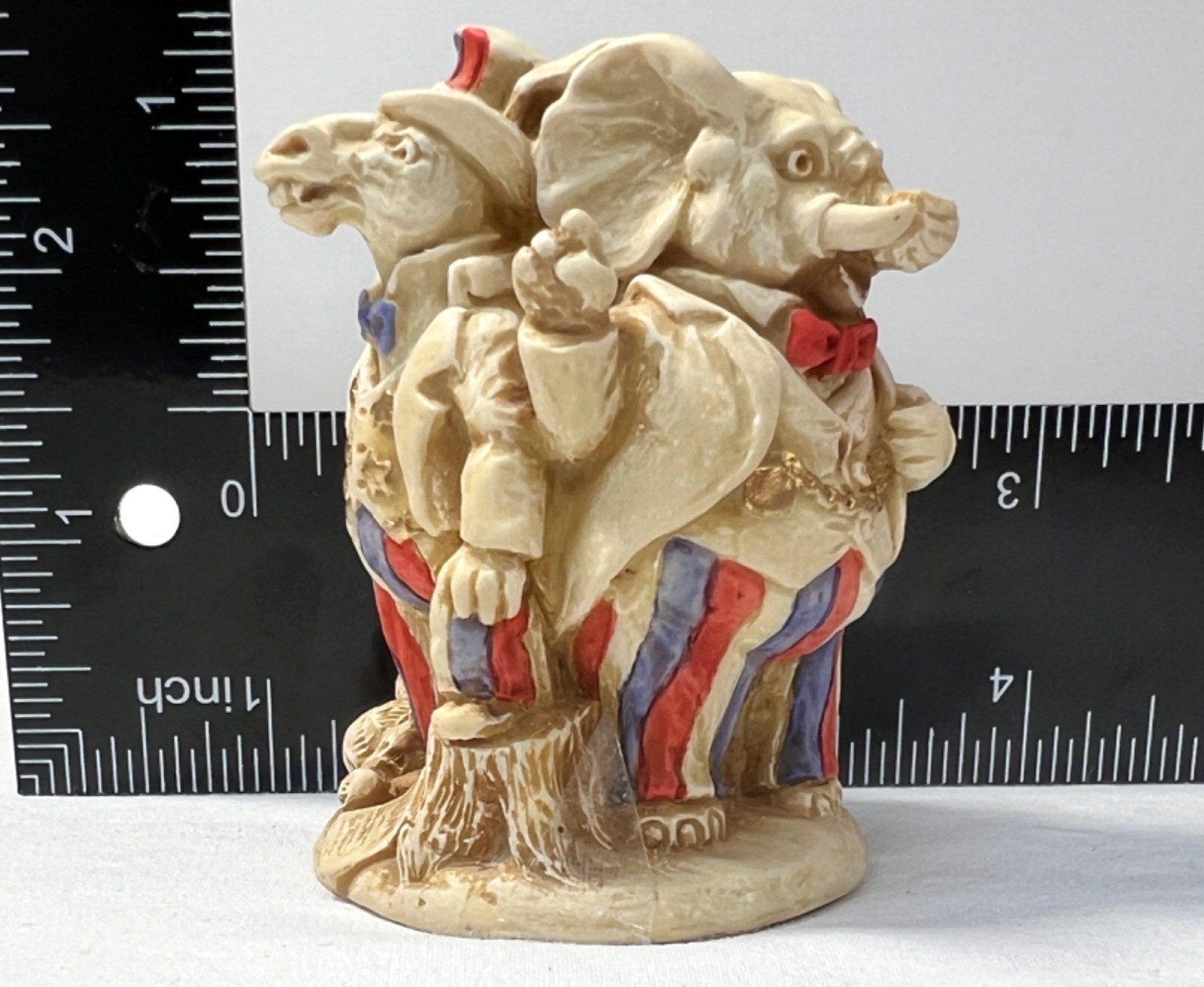 Rare S.I.A.B. ENGLAND Donkey & Elephant small trinket box Great Condition In Box