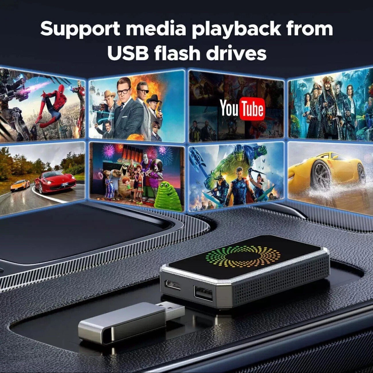 3 In 1 Android12 Wireless CarPlay AI Box Adapter/Android Auto-Multimedia Adapter