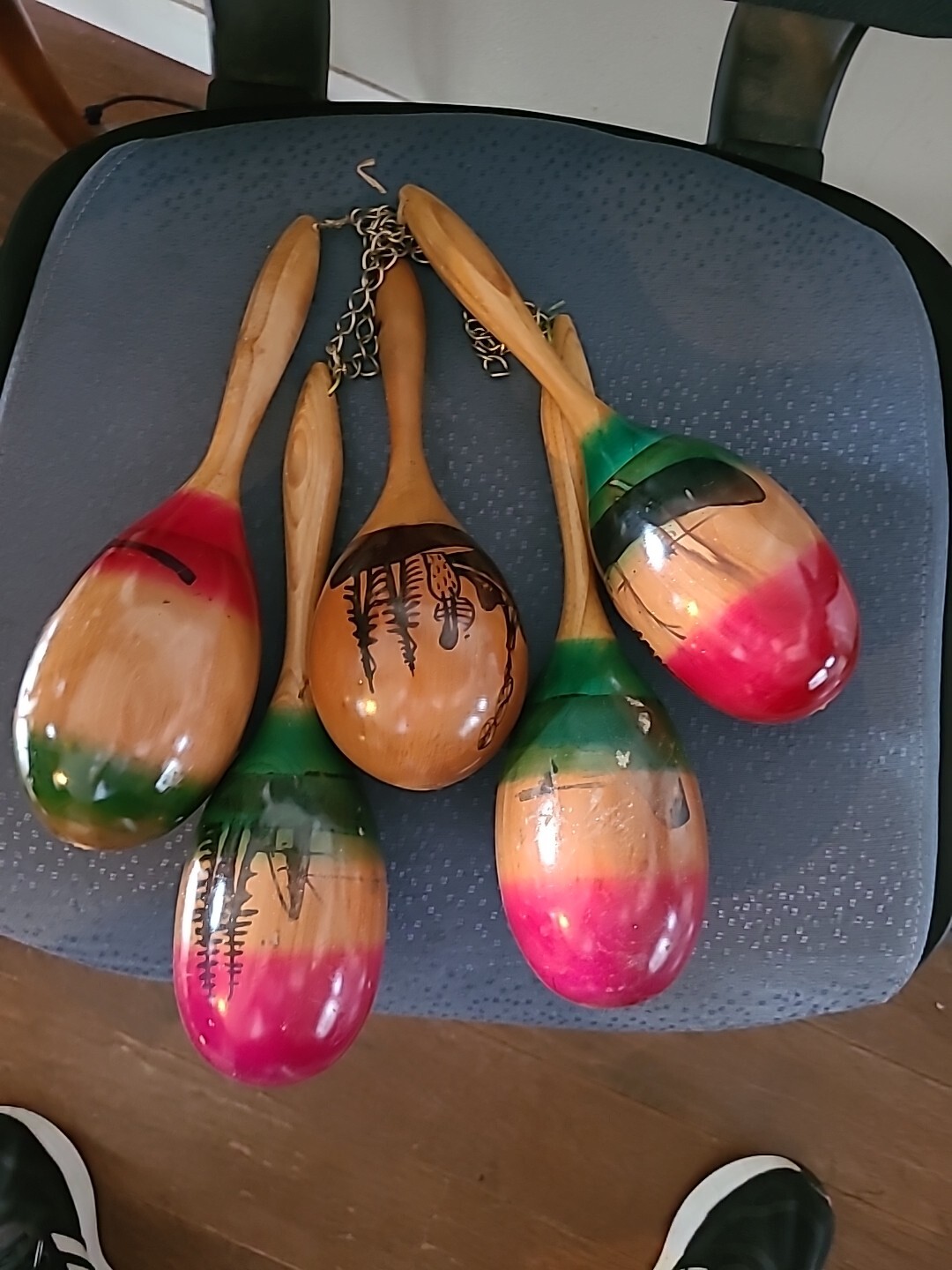 Maraca Vintage Cuba Mexico Percussion Instrument Hand Rumba Shaker Set Of 5 #5