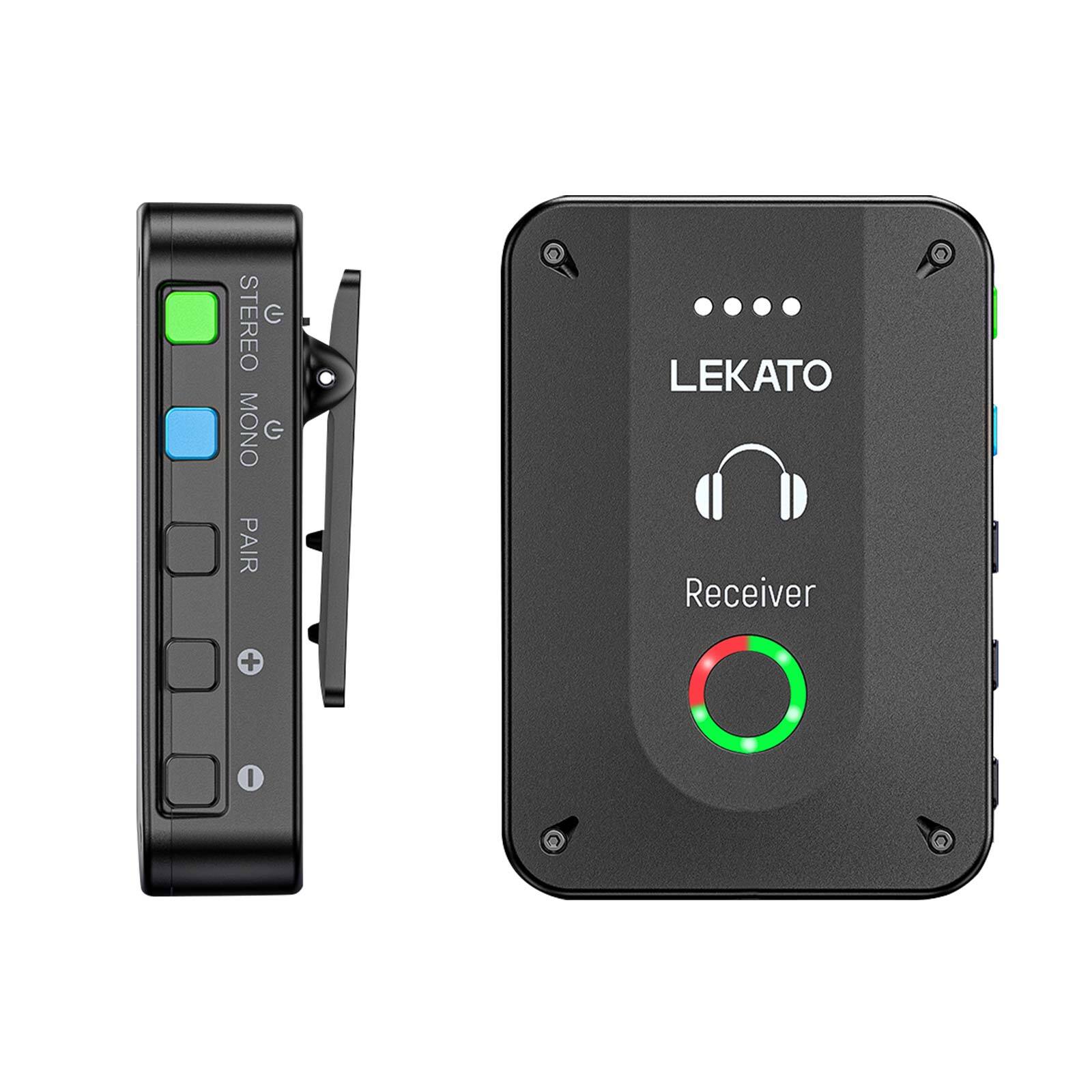 LEKATO MS-2 2.4G Wireless In Ear Monitor System Low Latency Only One Receiver
