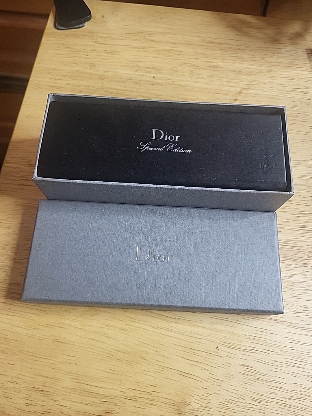 CHRISTIAN DIOR  EYEGLASS CASE WITH BOX MAGNETIC CLOSURE BLACK