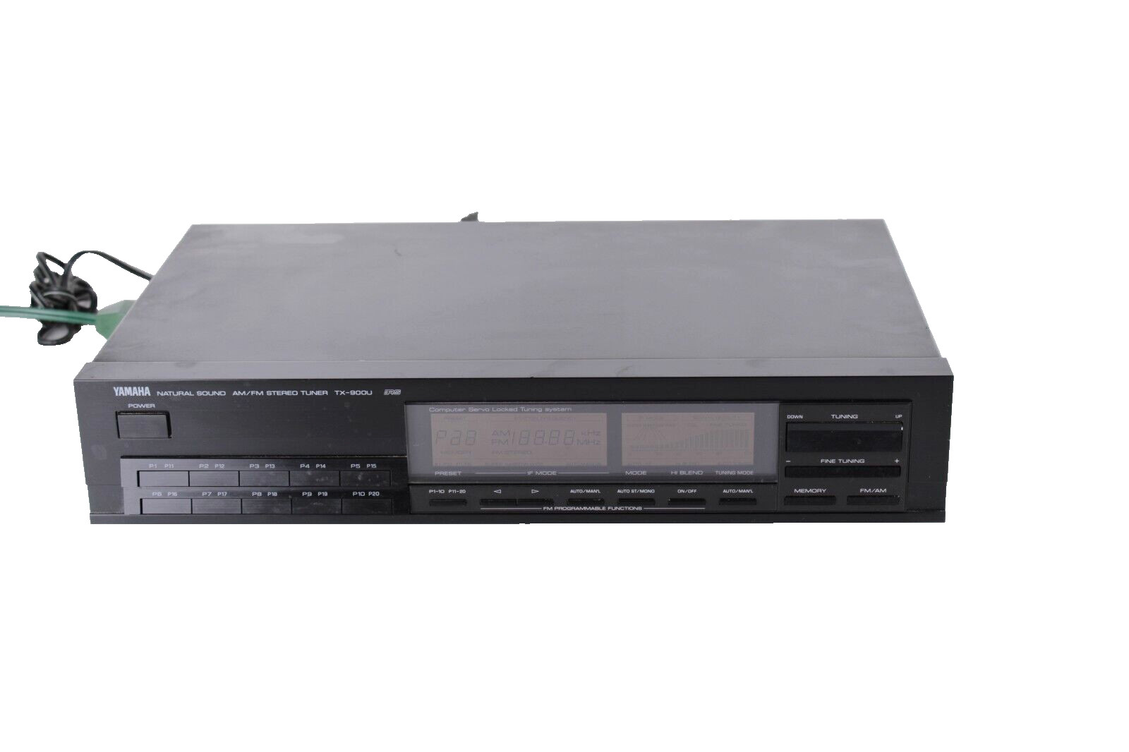 YAMAHA NATURAL SOUND AM/FM STEREO TURNER TX-900U LIGHTS UP NOT TESTED (PARTS)