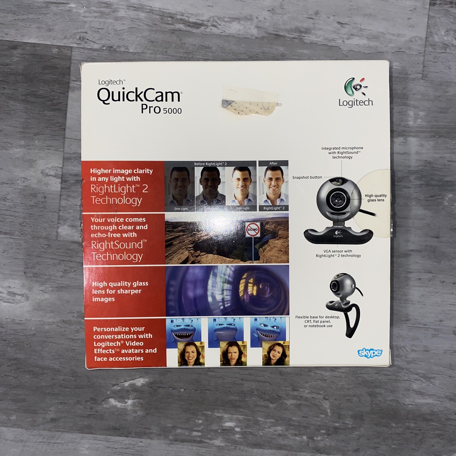 Logitech QuickCam Pro 5000 Webcam Windows 2000,XP OR VISTA NEW in Box