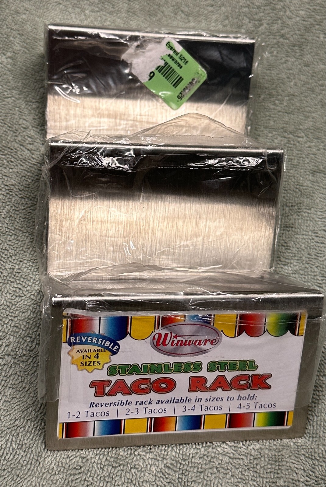 Winco 2-3 Compartments Taco Holder Stainless Steel  TCHS-23. new See desc...