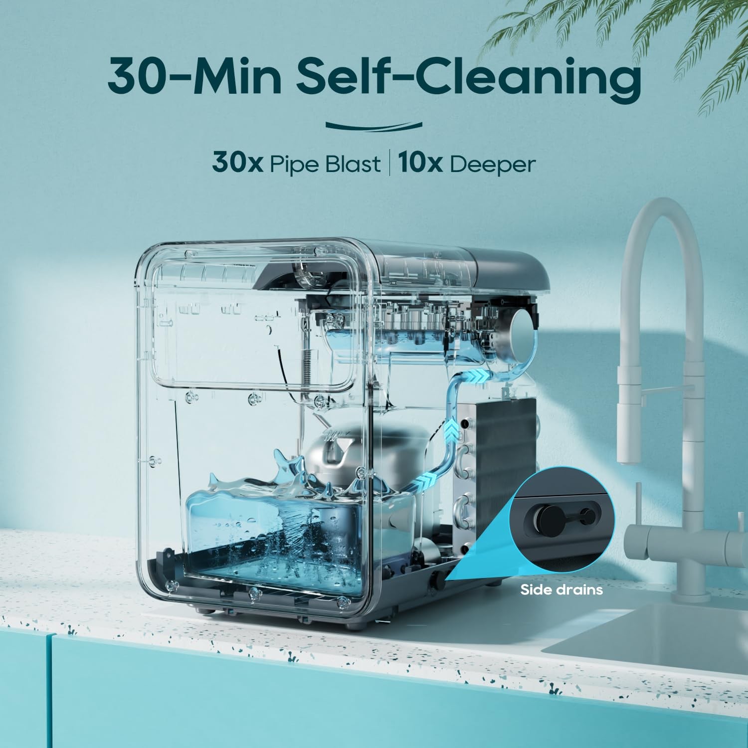 Ice Maker Countertop, 9 Cubes in 6 mins, Self-Cleaning Portable...
