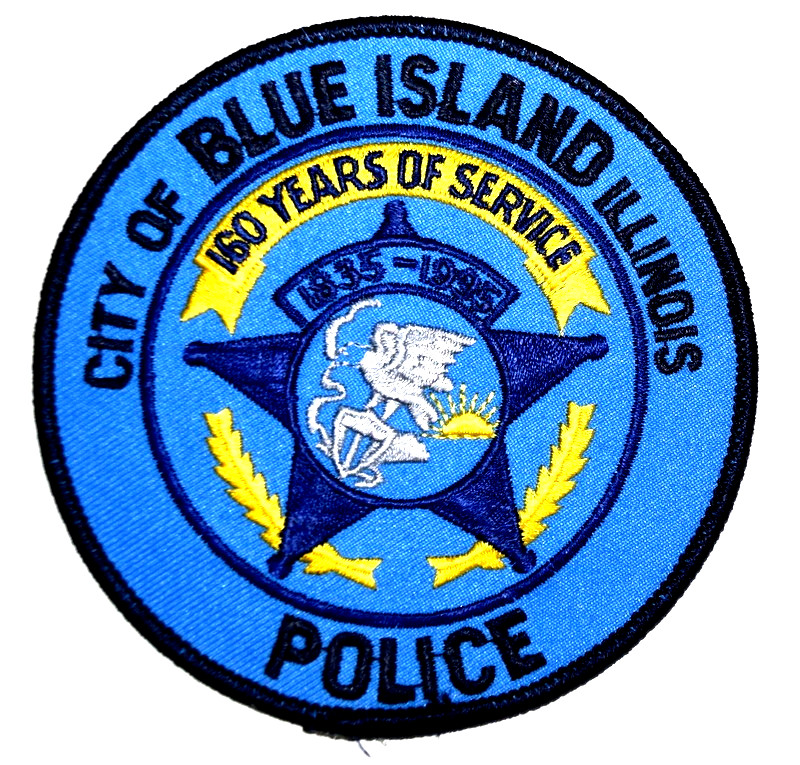 BLUE ISLAND – 150 YEARS - ILLINOIS Sheriff Police Patch STATE SEAL FLYING EAGLE