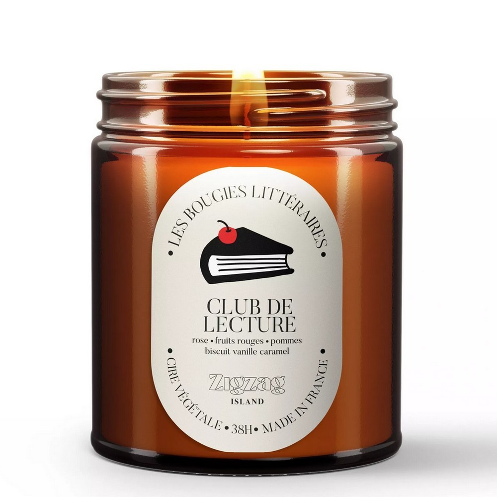 Pink Scented Vegetable Candle, Red Fruits, Apples (Reading Club)