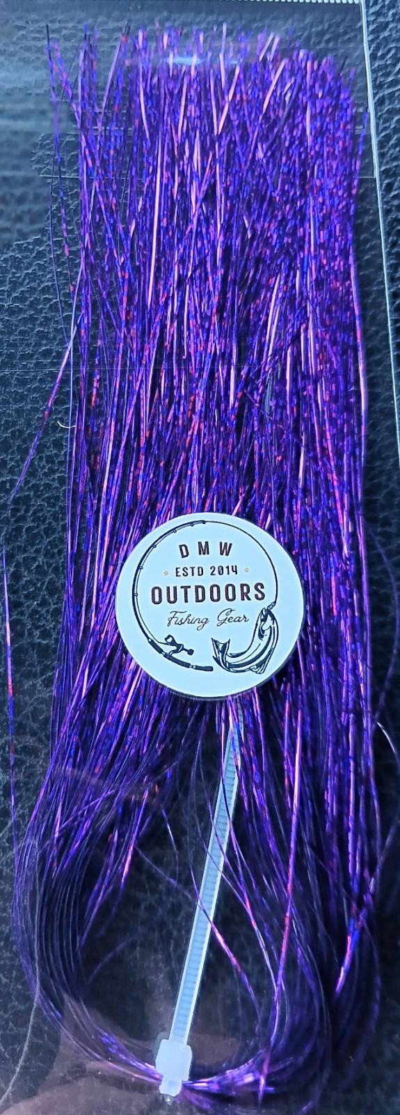 Flashabou .37mm, 11-1/2" long, DISCO PURPLE, Fly Tying, Lures, Jigs, Flash