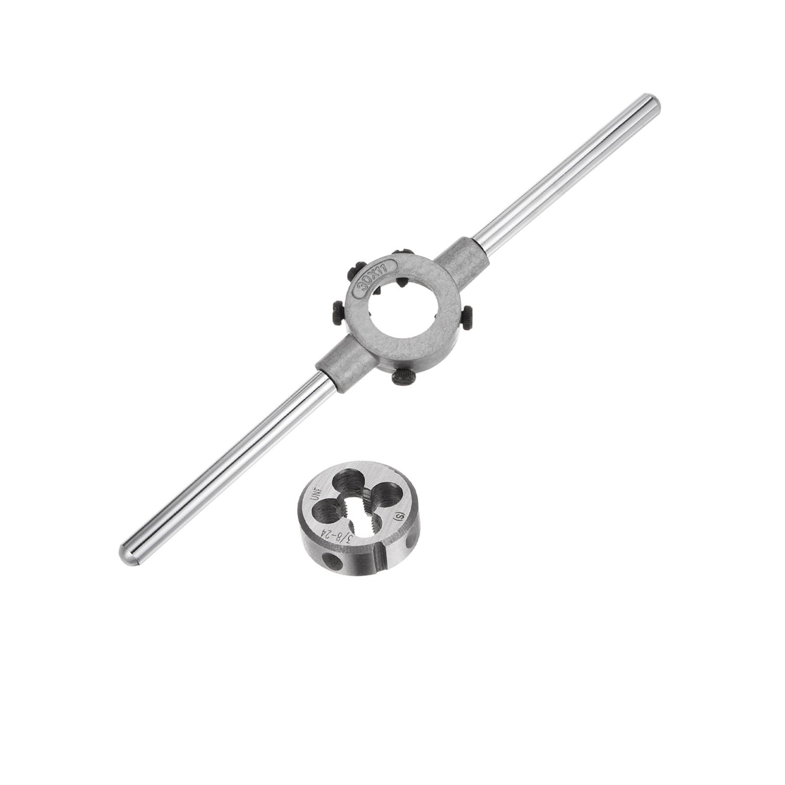 Handle Wrench Set Bolt Thread Repair 30mm Die Holder 3/8-24 UNF Round Die
