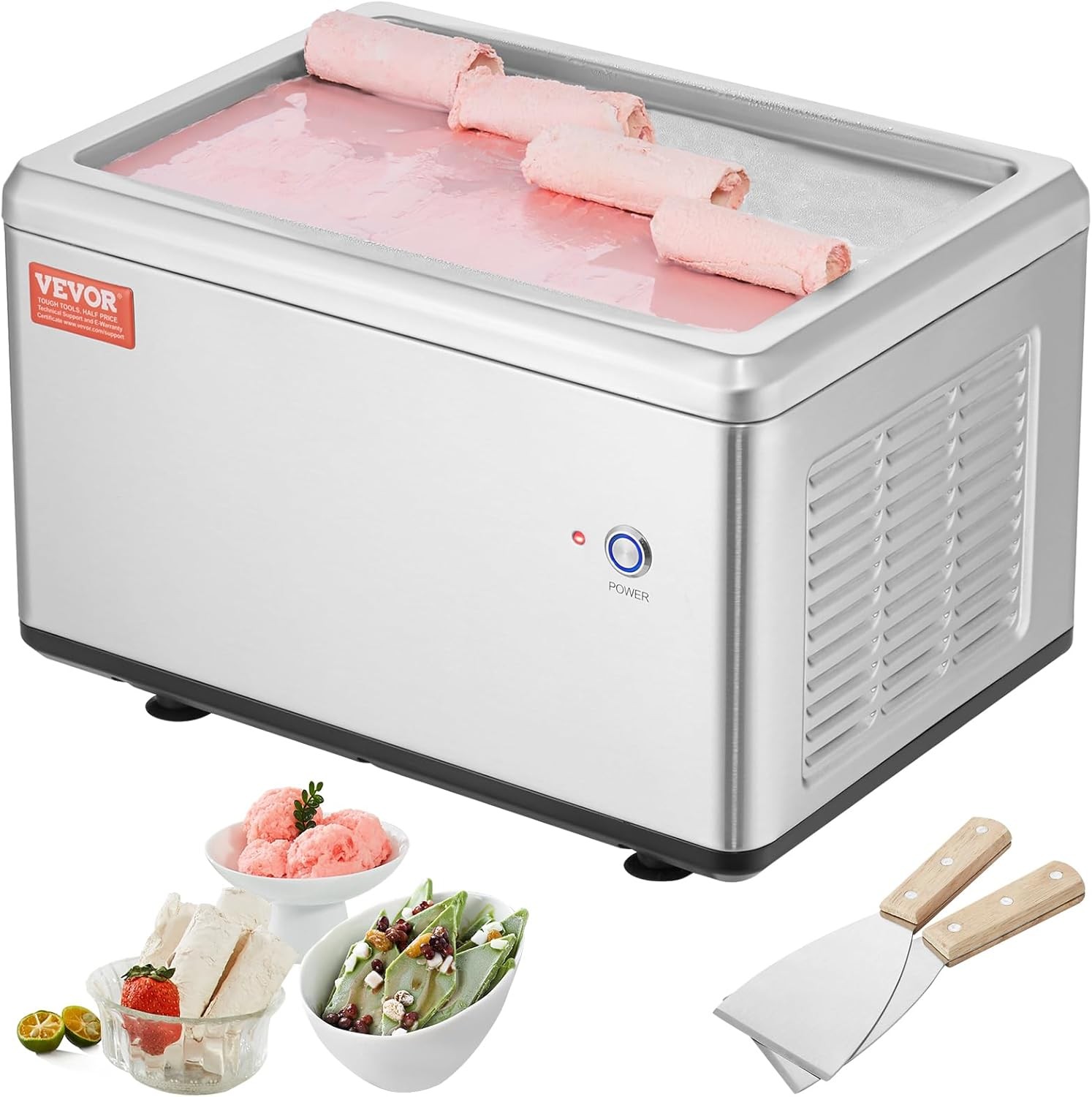 120W Fried Ice Cream Roll Maker Machine