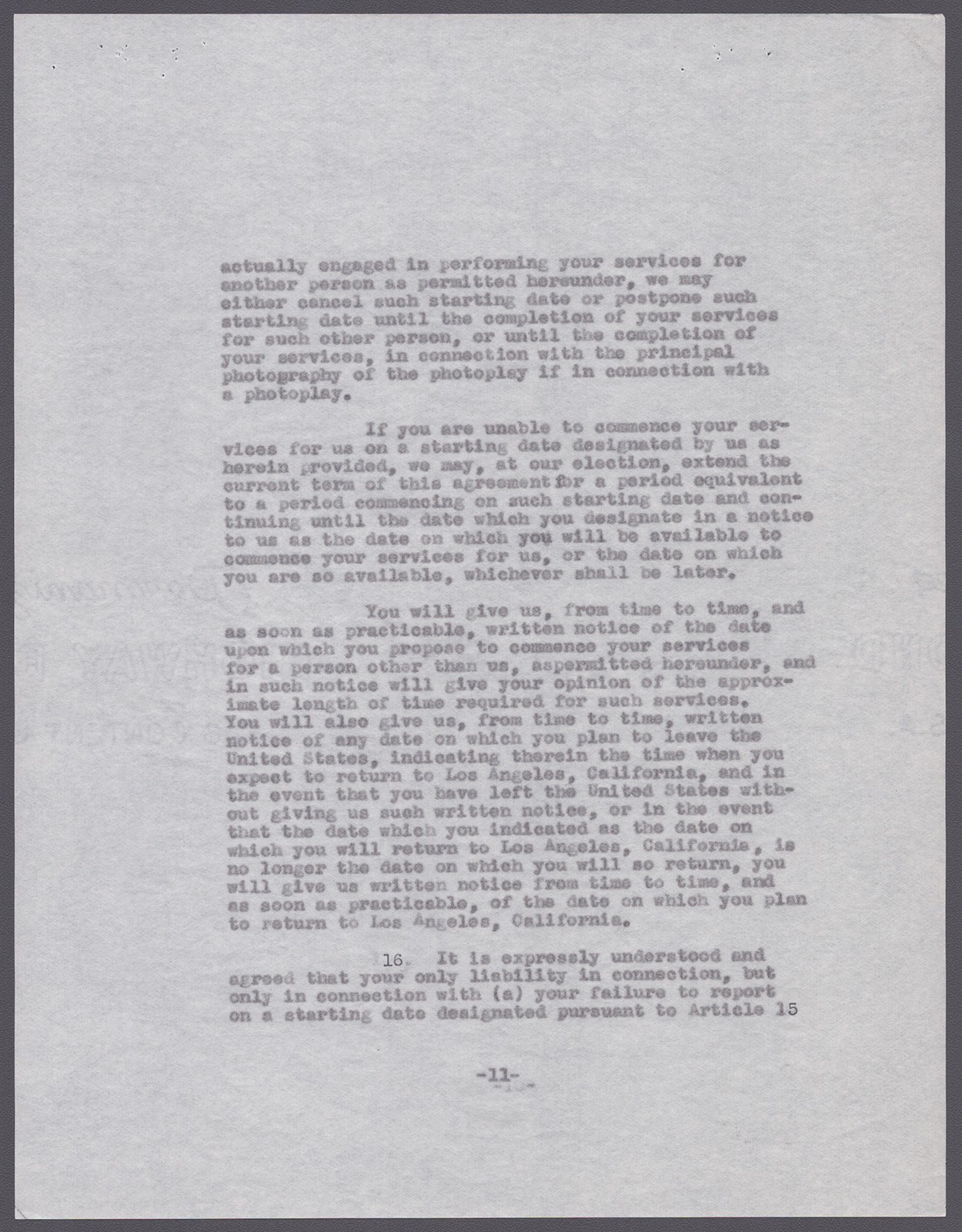 LOUIS HAYWARD - CONTRACT SIGNED 08/25/1941