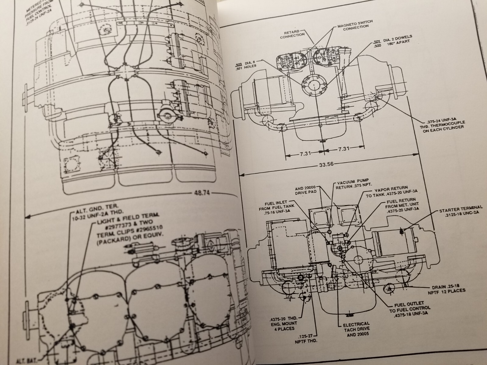 90s Continental Aircraft Engine Operator Installation Maintenance Manuals 10-550