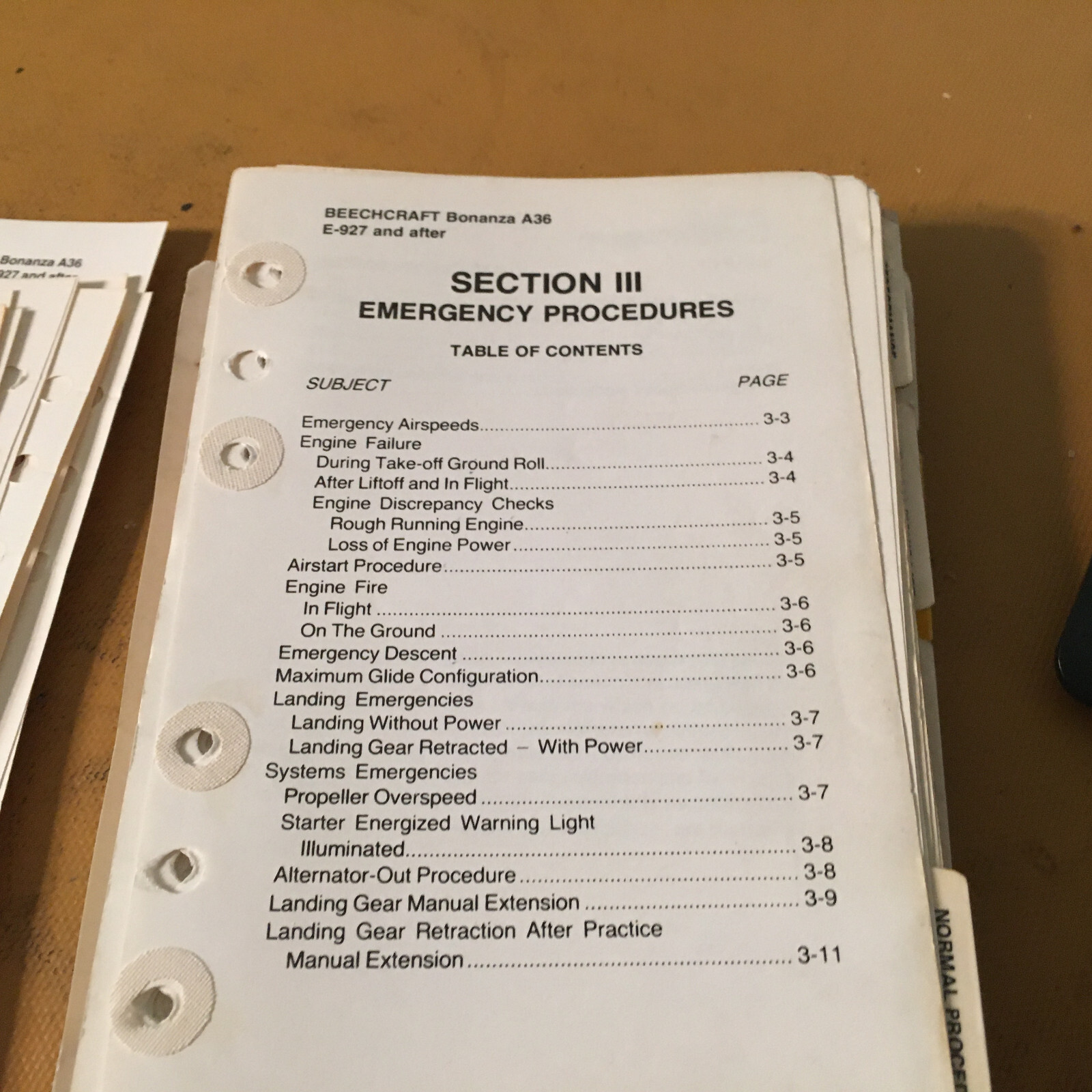 Beechcraft Bonanza A36 Pilot's Operating Manual, sn E-927 thru E-2110