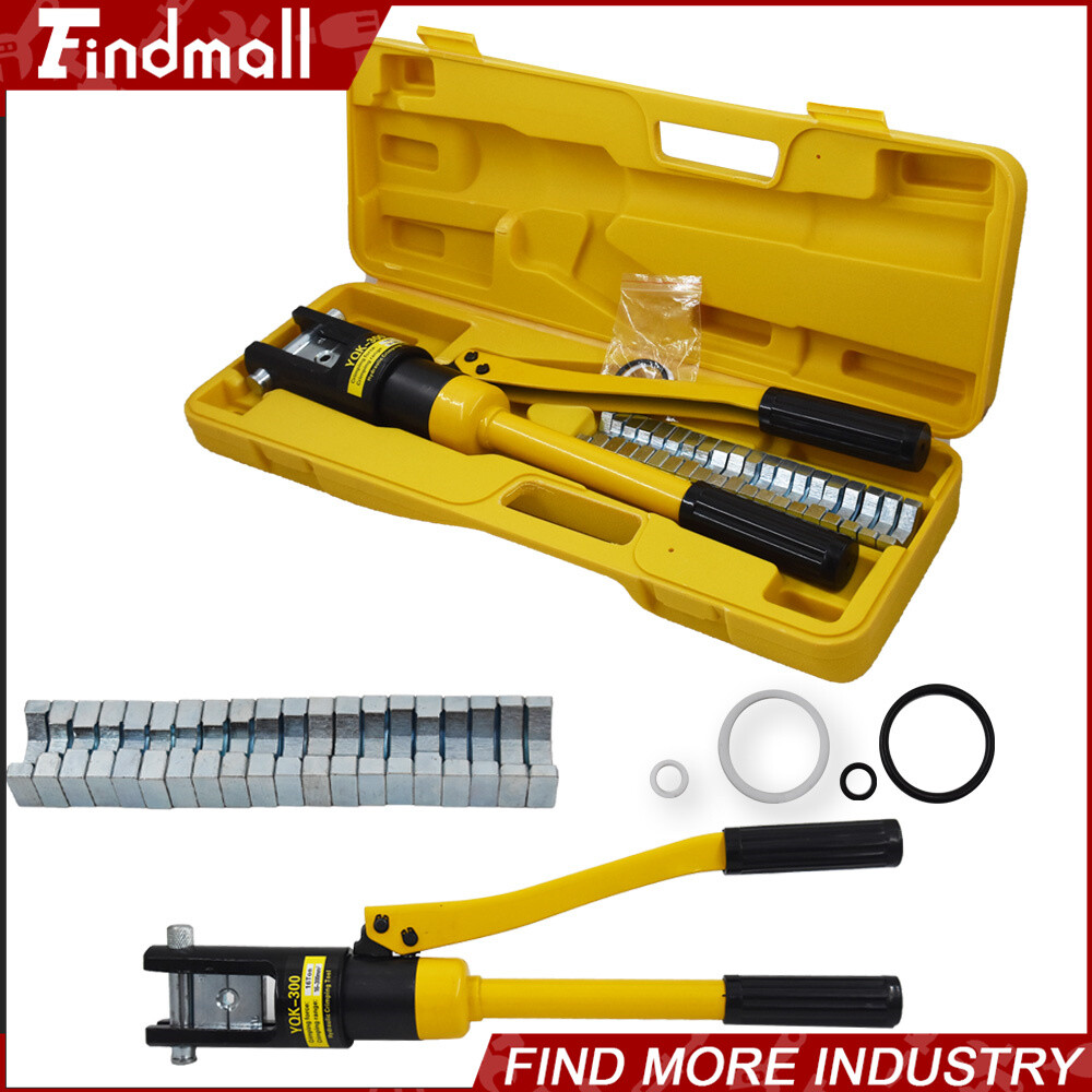 Findmal 16MT Hydraulic Wire Crimper Crimping Tool Cable Lug Terminal With 11 Die