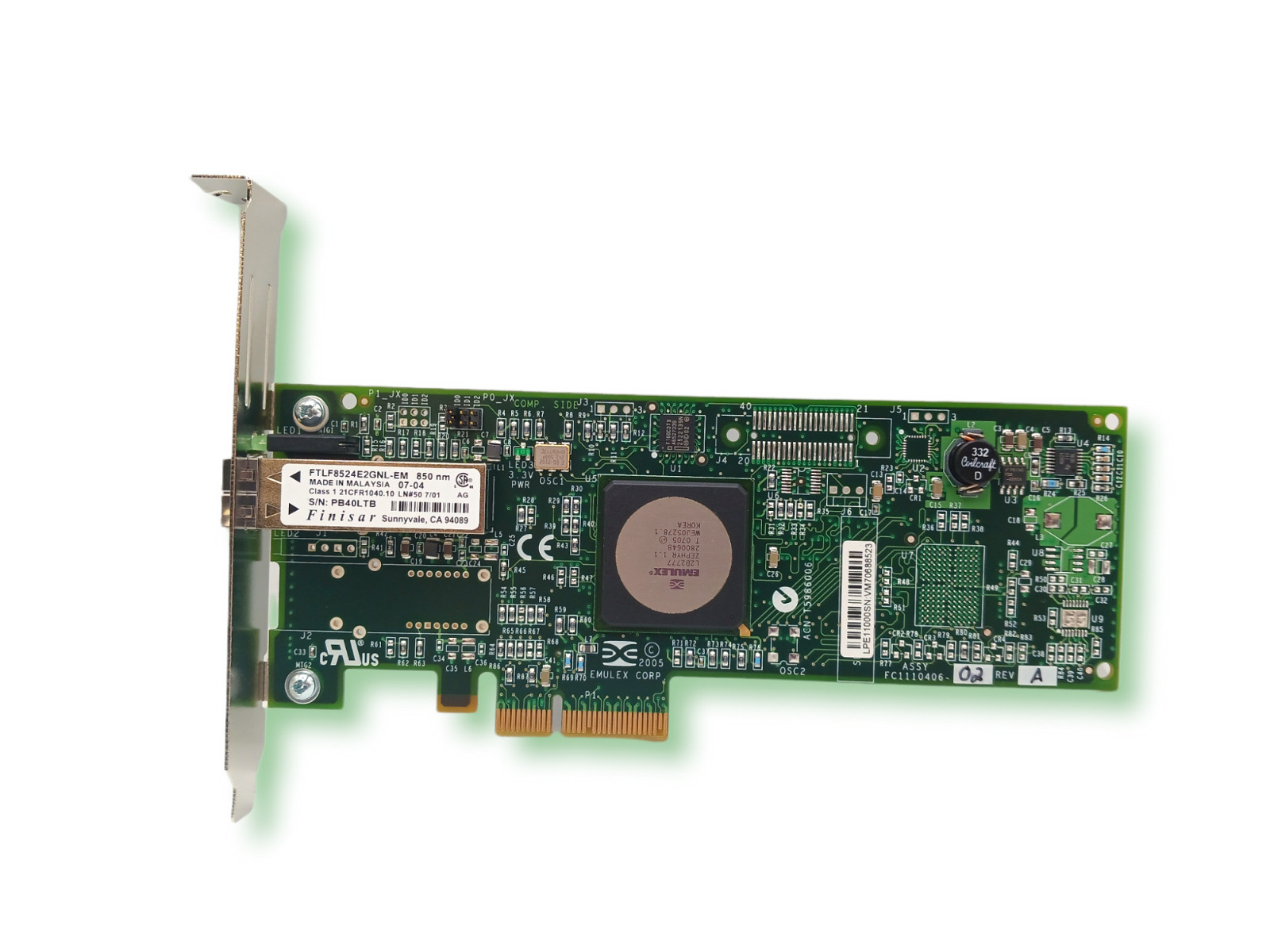 IBM Emulex 4GB LPE11000 FC 1-Port PCIe HBA Card 42C2070 42C2083 - FC1120005-02a