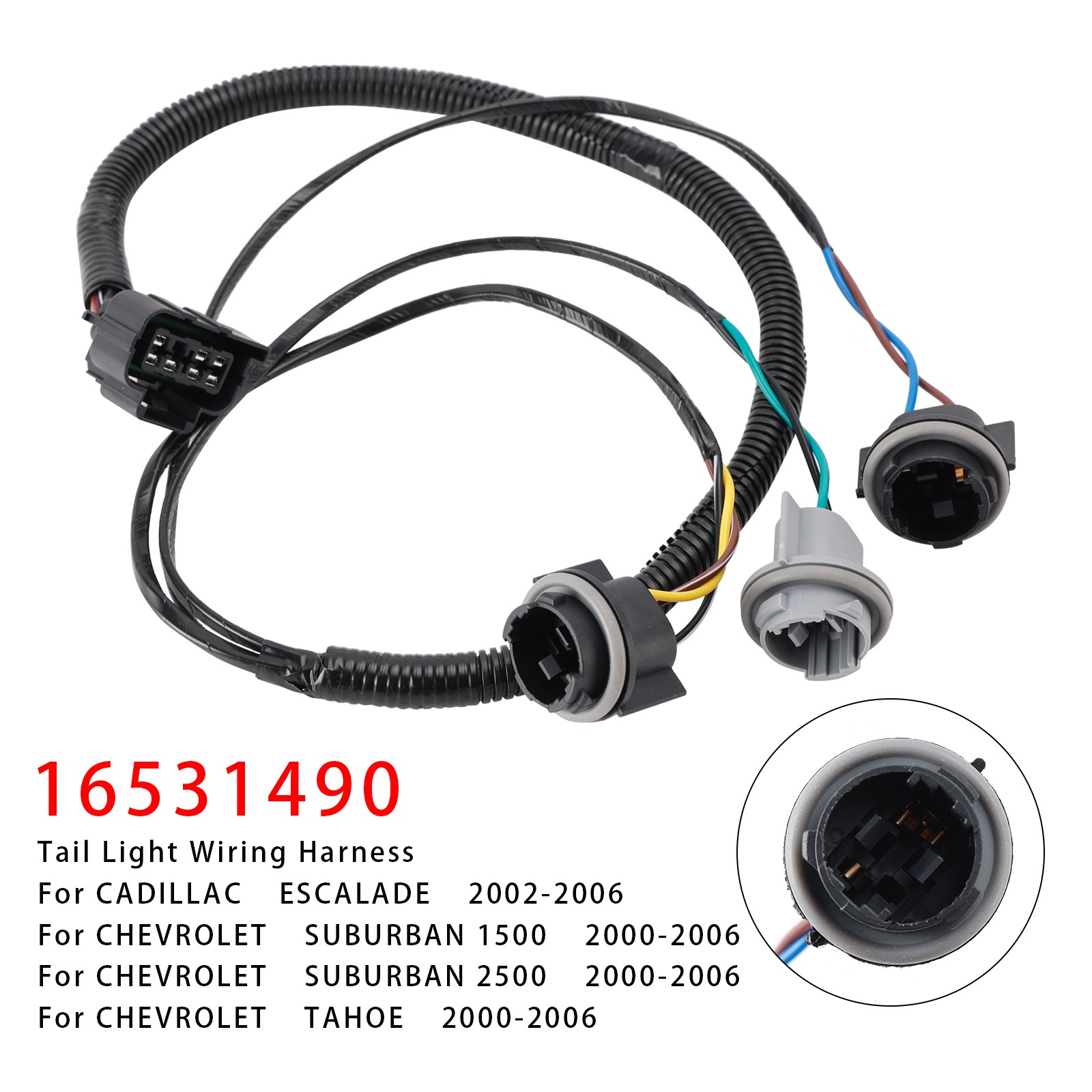 Tail Light Wiring Harness 16531490 Para Cadillac Escalade Chevrolet Suburban USA
