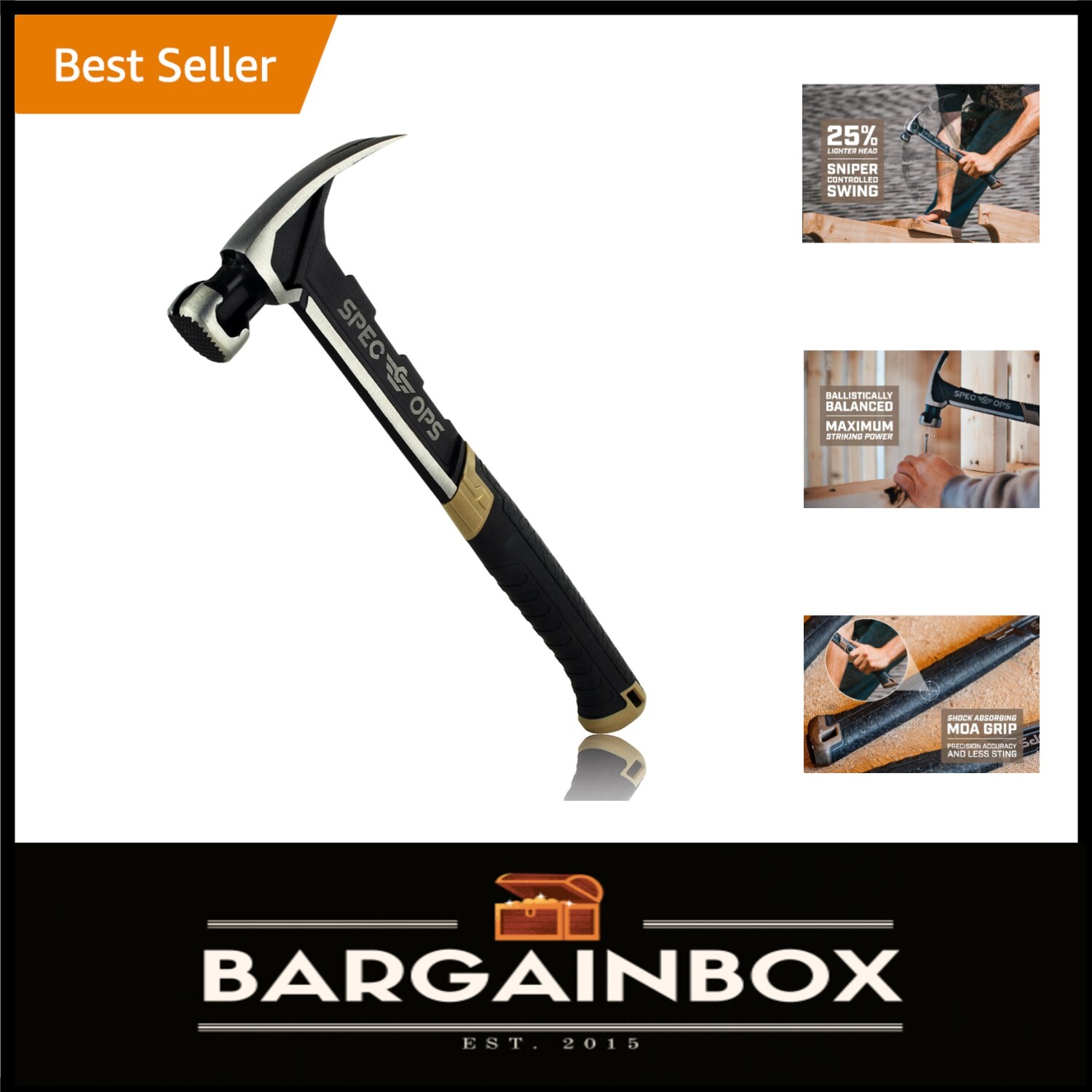 Durable Alloy Steel Framing Hammer - 25% Lighter, Precision Controlled Swing
