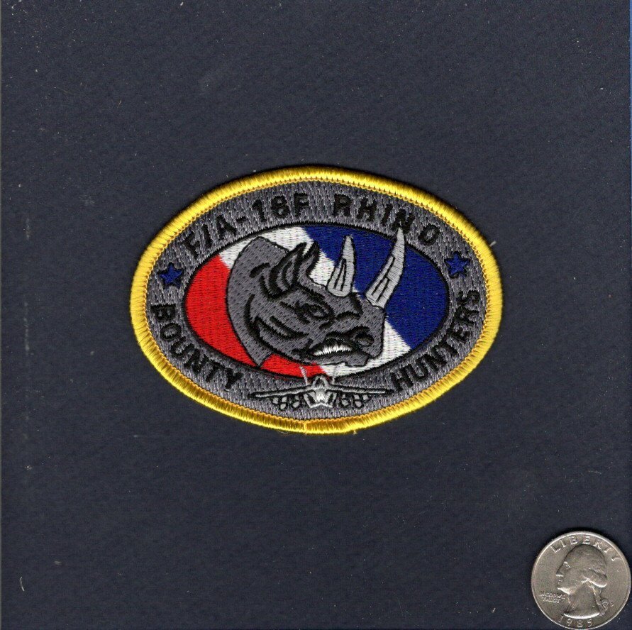 Original VFA-2 BOUNTY HUNTERS F/A-18F F-18 Hornet RHINO US Navy Squadron Patch