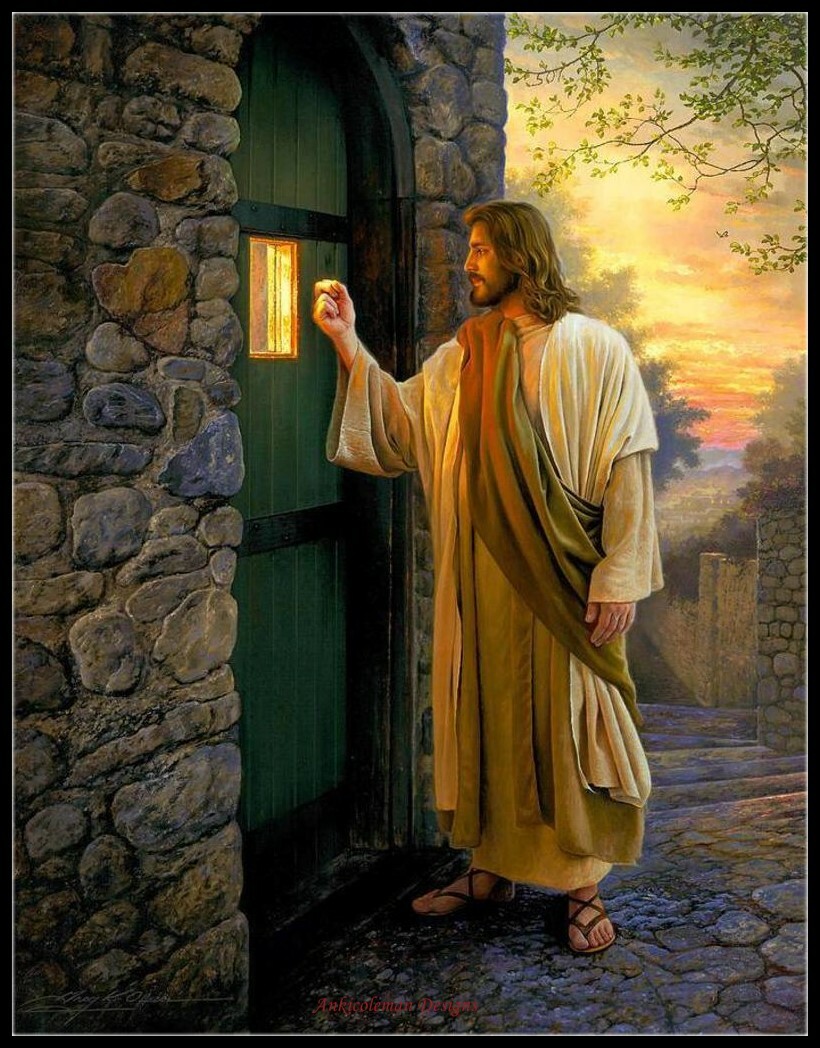 Let Him in - DIY Chart Counted Cross Stitch Patterns Needlework Embroidery DMC