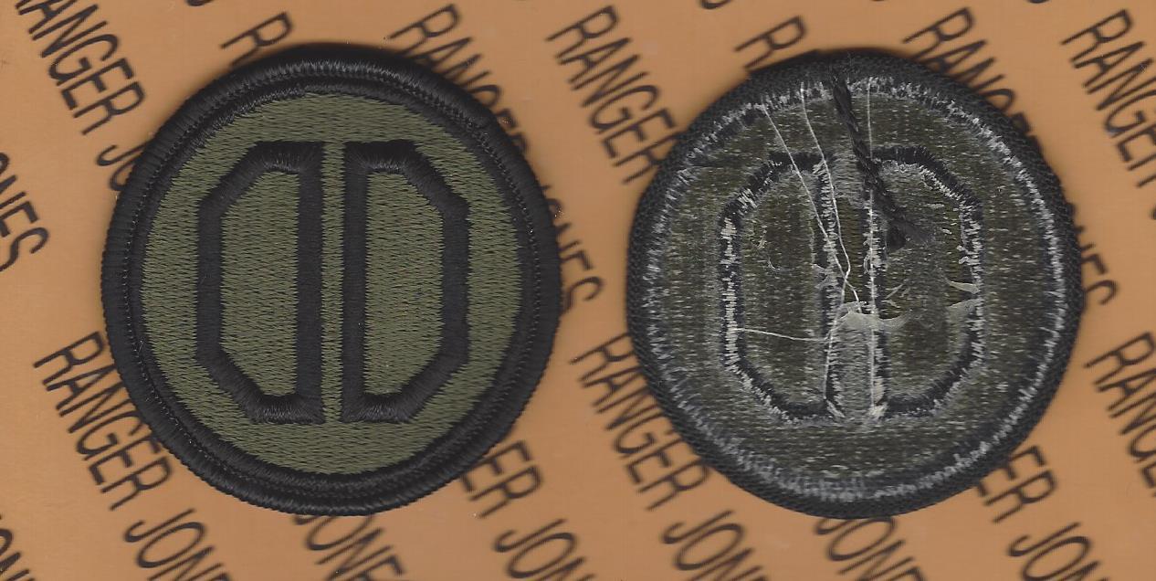 US Army 31st Infantry Division OD Green & Black BDU uniform patch m/e