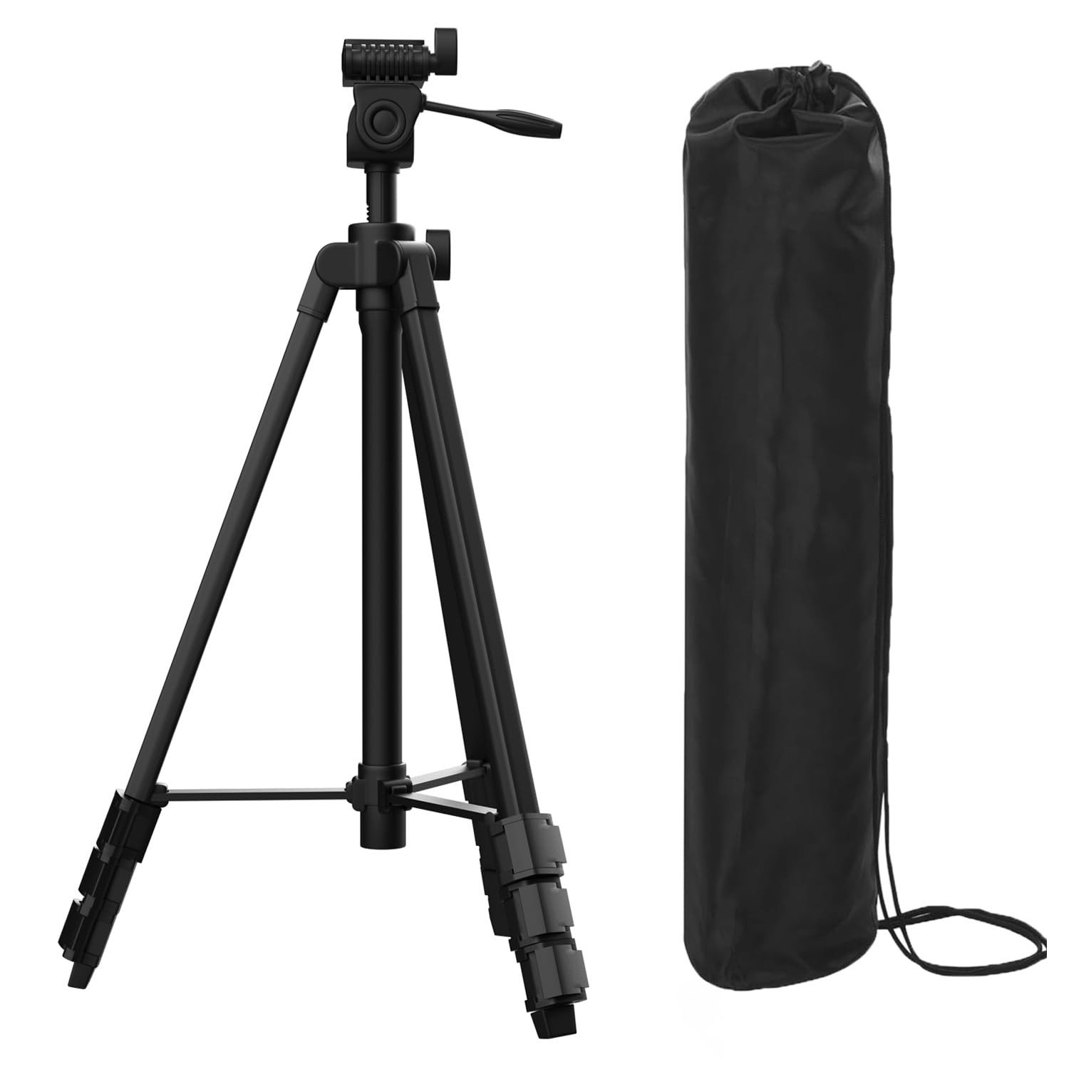 55-inch Lightweight Aluminum Laser Level Tripod Stand with Bubble Level, Quic...