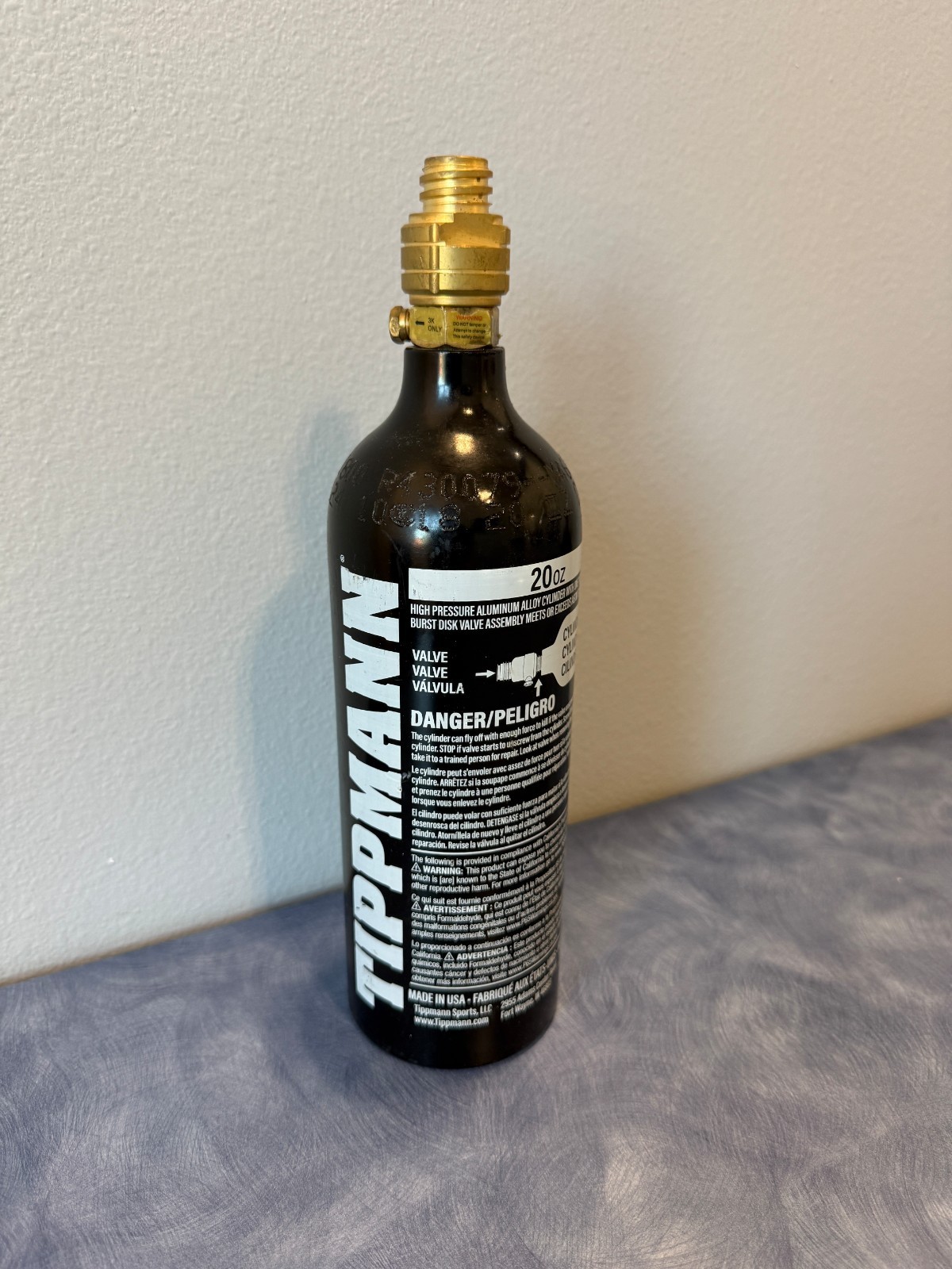 Tippman CO2 Aluminum Alloy Cylinder With One Piece Burst Air Tank 20oz