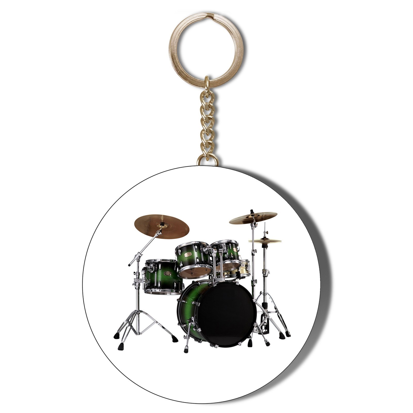 GREEN PEARL DRUM KIT - 58mm KEYRING BOTTLE OPENER