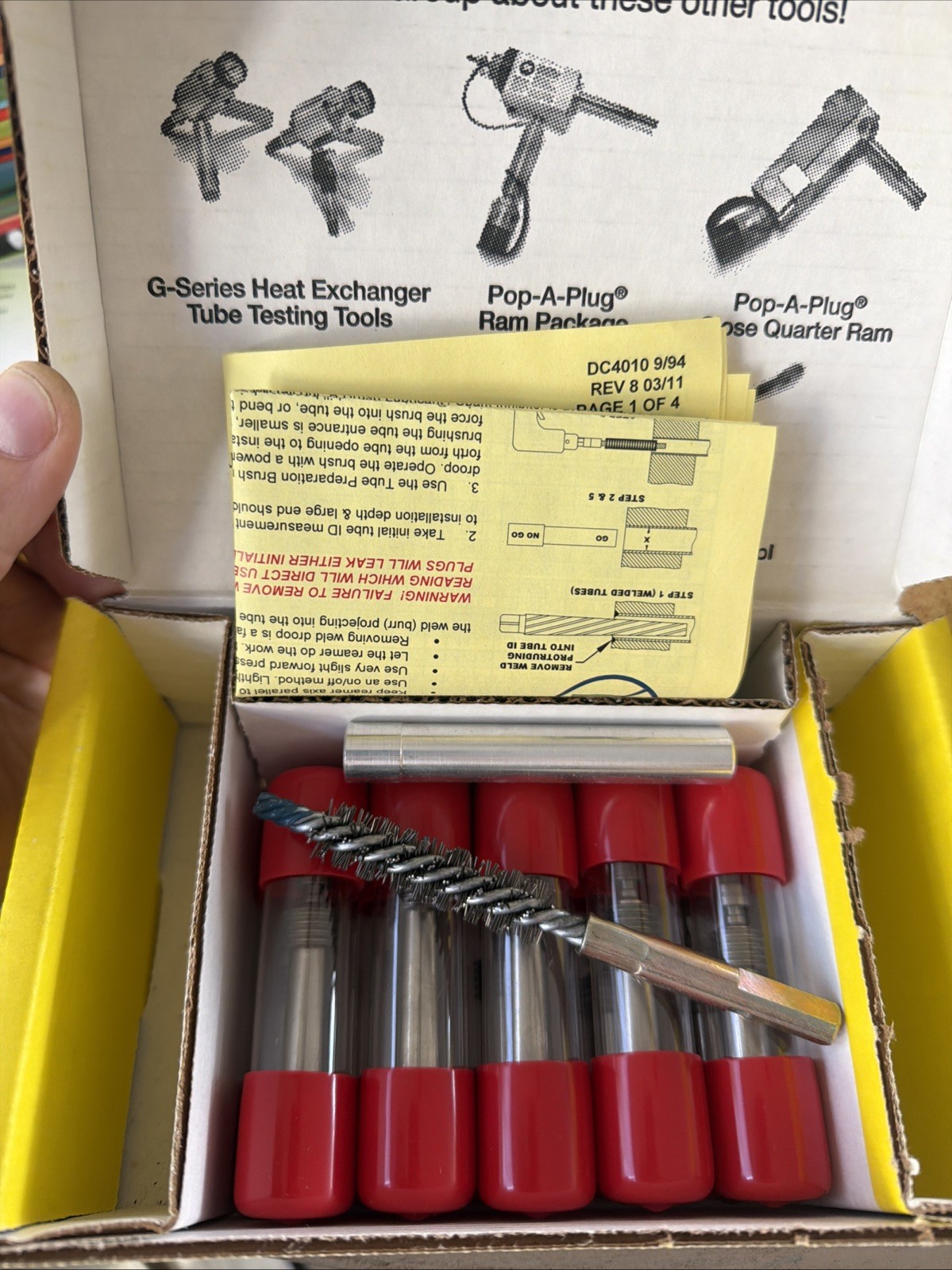 Pop-A-Plug II System Kit P2-520-S, Tube Plugging System, 10 Plugs, Brush & Gage