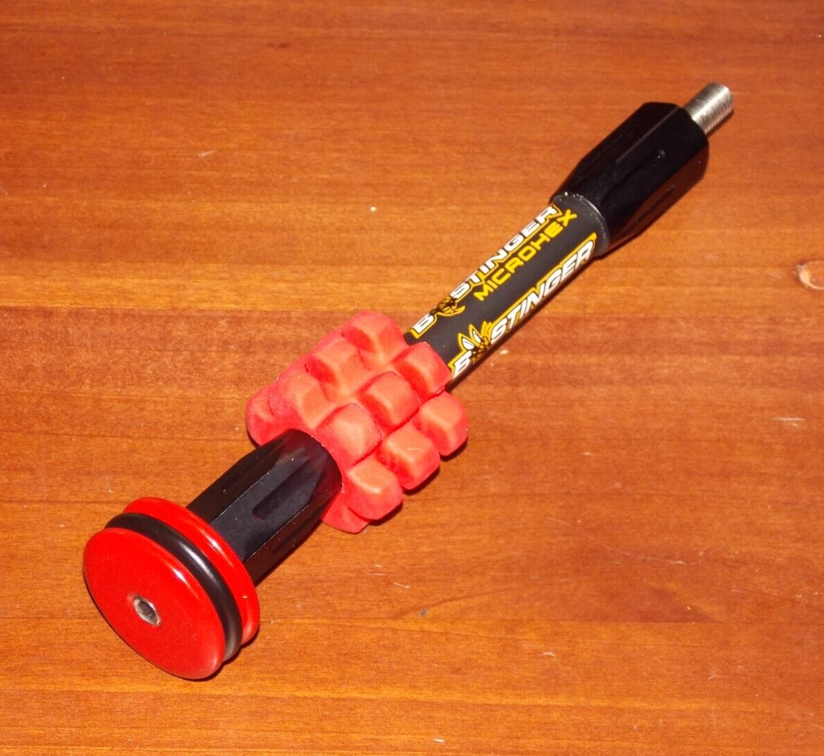 Bee Stinger MicroHex 6" Stabilizer in Matte Black w/Red - B Stinger
