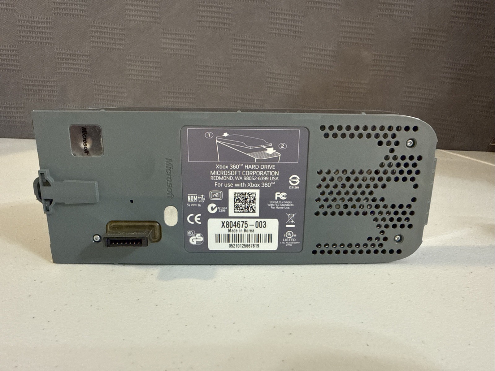 Official Microsoft Xbox 360 Fat 20GB HDD External Hard Drive Authentic Tested