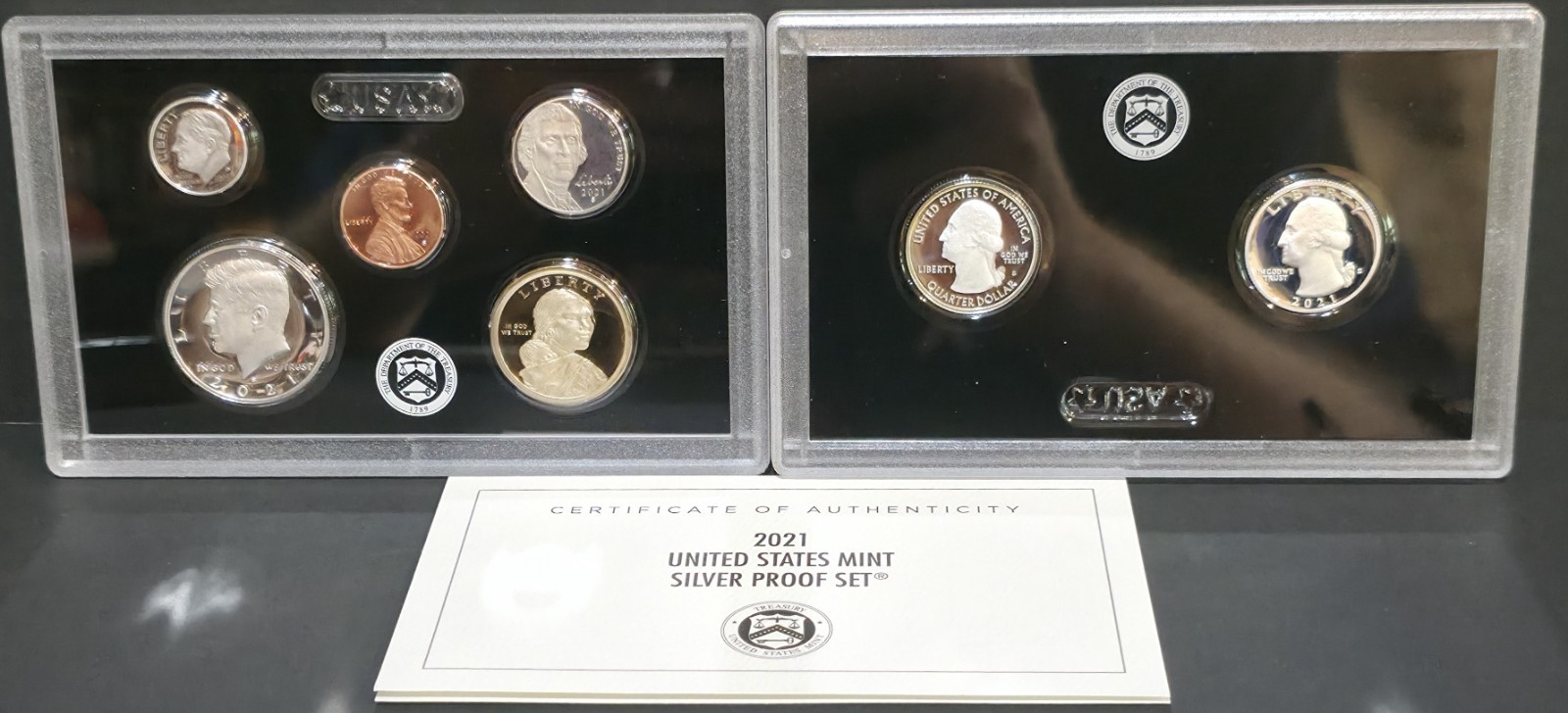 2021-S US Mint Silver Proof Set OGP COA & Box 7 Coins .999 United States