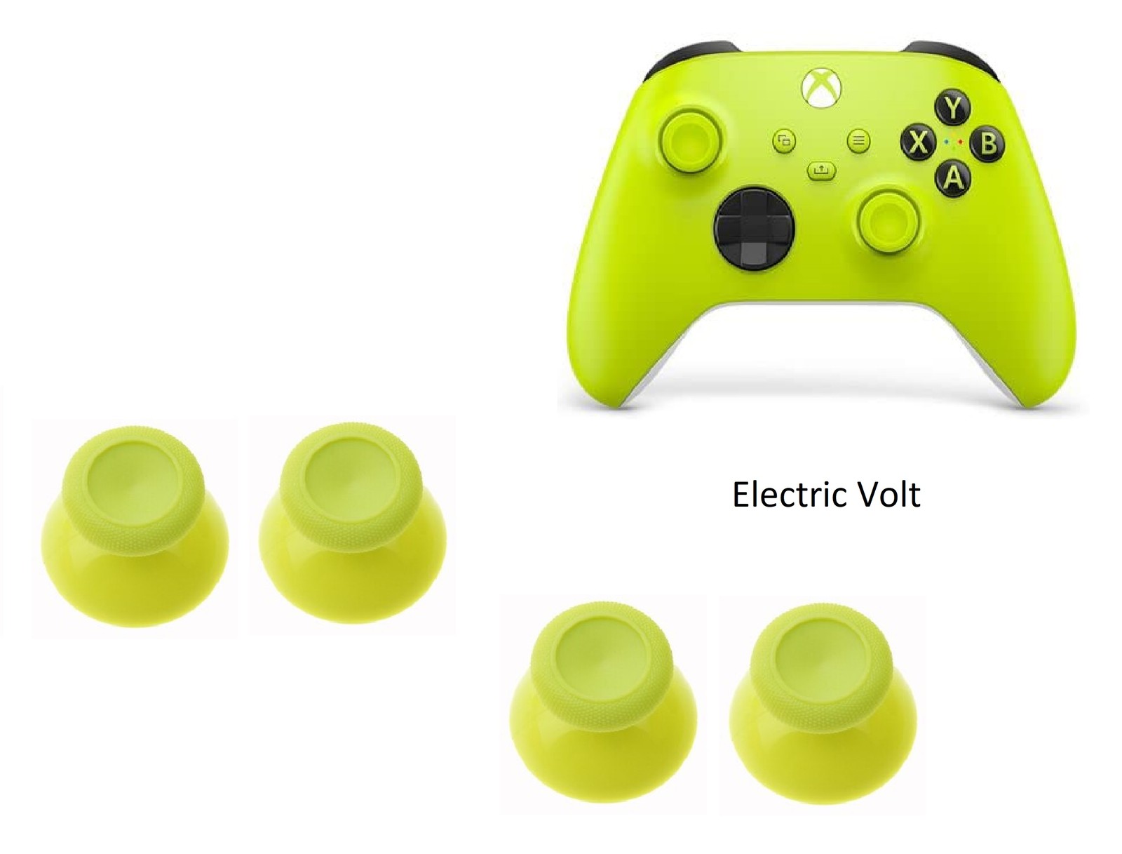 Microsoft Xbox One Series S X 4pc Analog Thumbstick Joystick  Electric Volt 1914