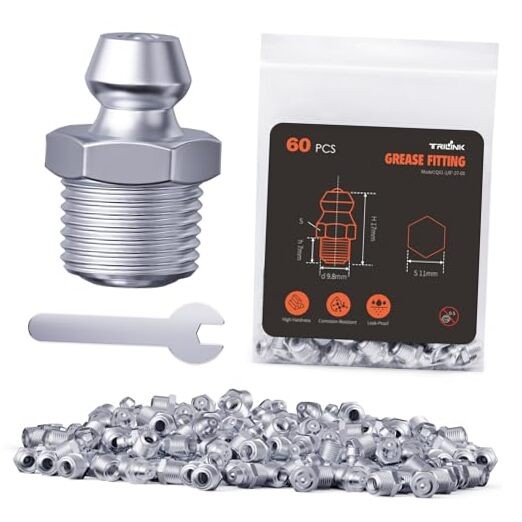 1/8"-27 Zerk Grease Fittings Grease Nipples with 1/8"-27-St.(60pcs) SAE