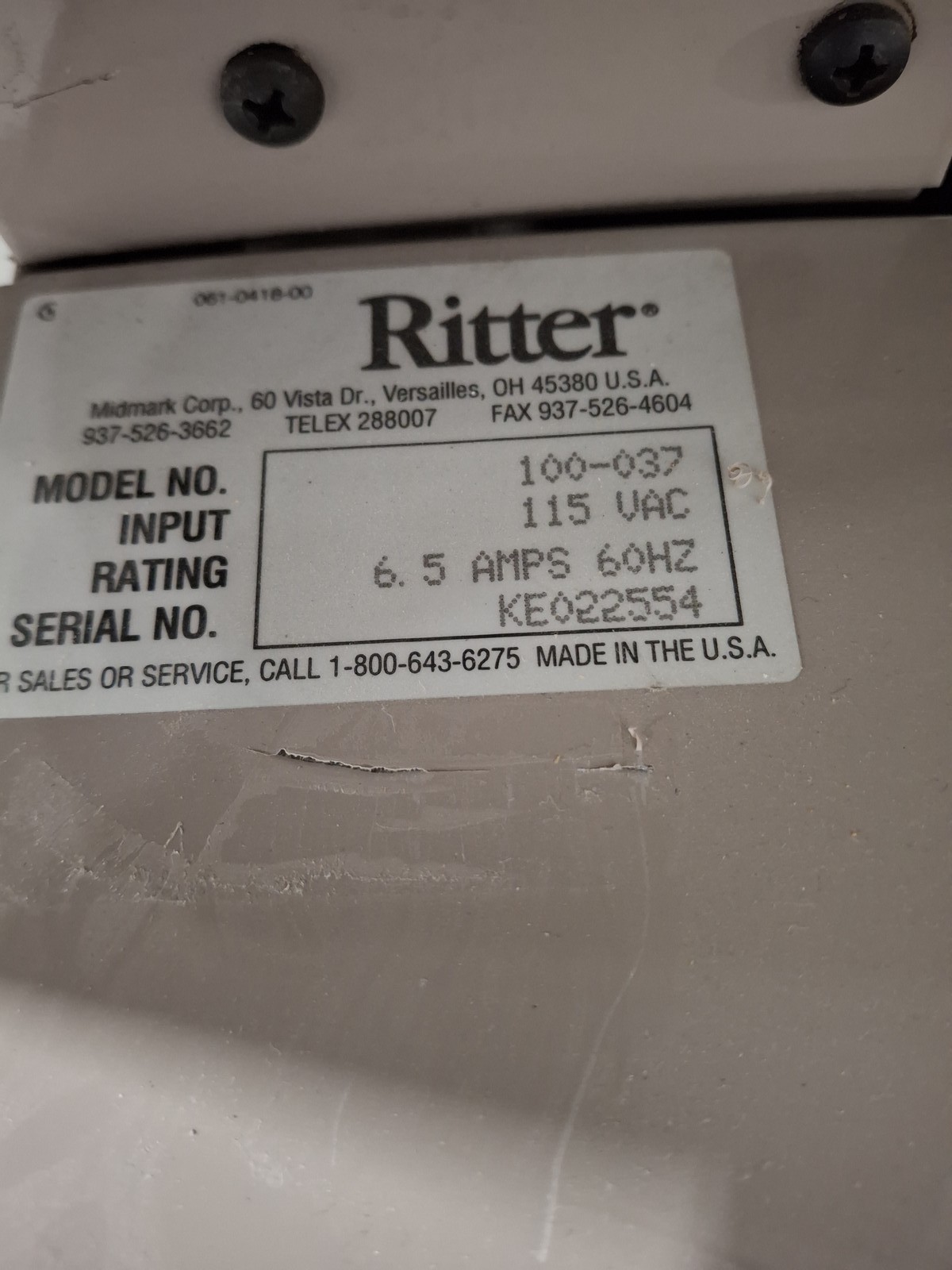 Midmark Ritter 100 Exam Table