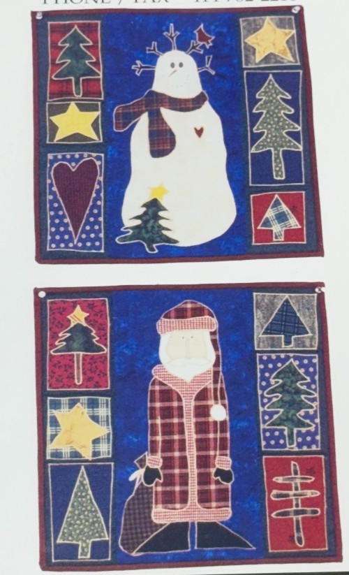 Little Country Quilts Pattern #407 'Snowman & Santa Samplers'