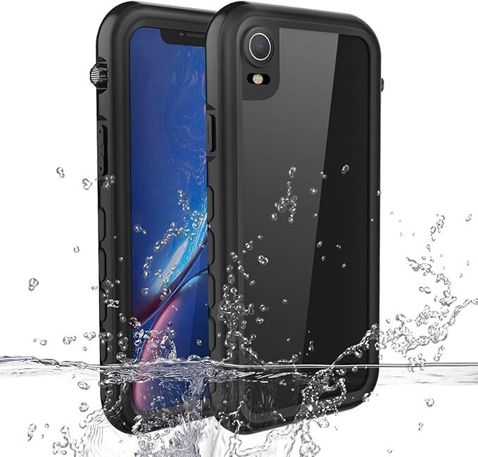 For iPhone Xr Waterproof Case, IP68 Fully Sealed with Built-in Screen Protector