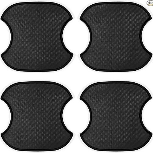 4PCS Car Door Handle Stickers Scratch Protectors Carbon Fiber Door Handle 	Black