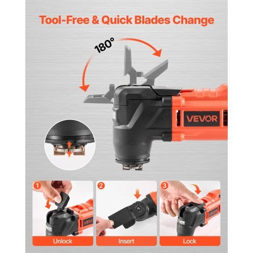 Cordless Oscillating Tool, 20V Multitool Oscillating Tool with 6 Variable Speeds