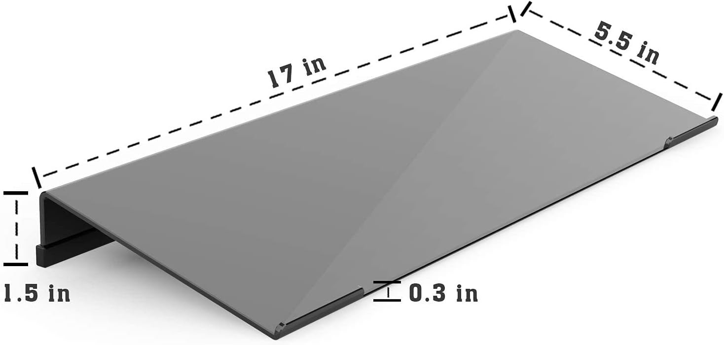 Acrylic Tilted Computer Keyboard Stand for Ergonomic Typing, Keyboard Tray Ho...