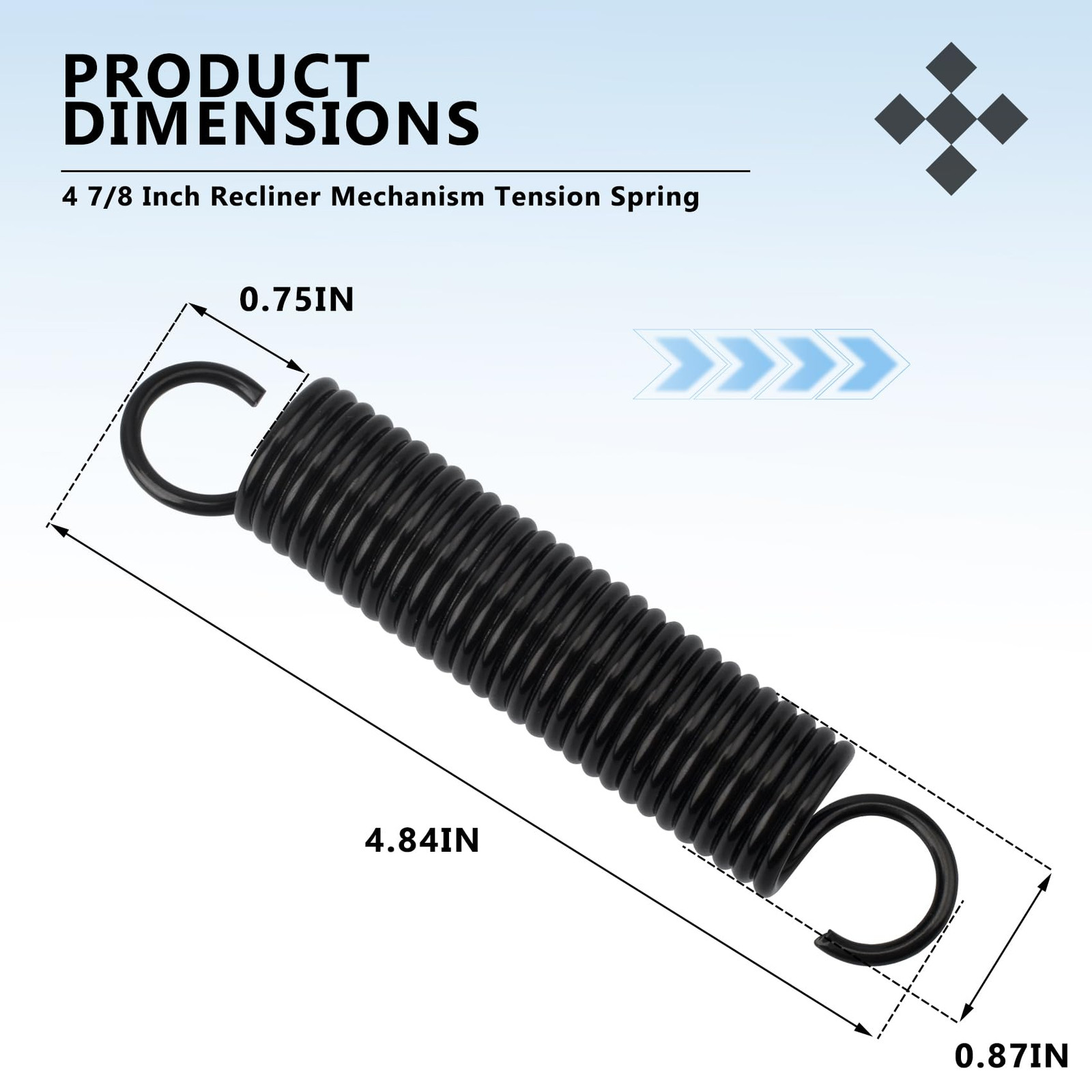 4 7/8-Inch Recliner Mechanism Extension Springs, Lane Recliner Springs for La...