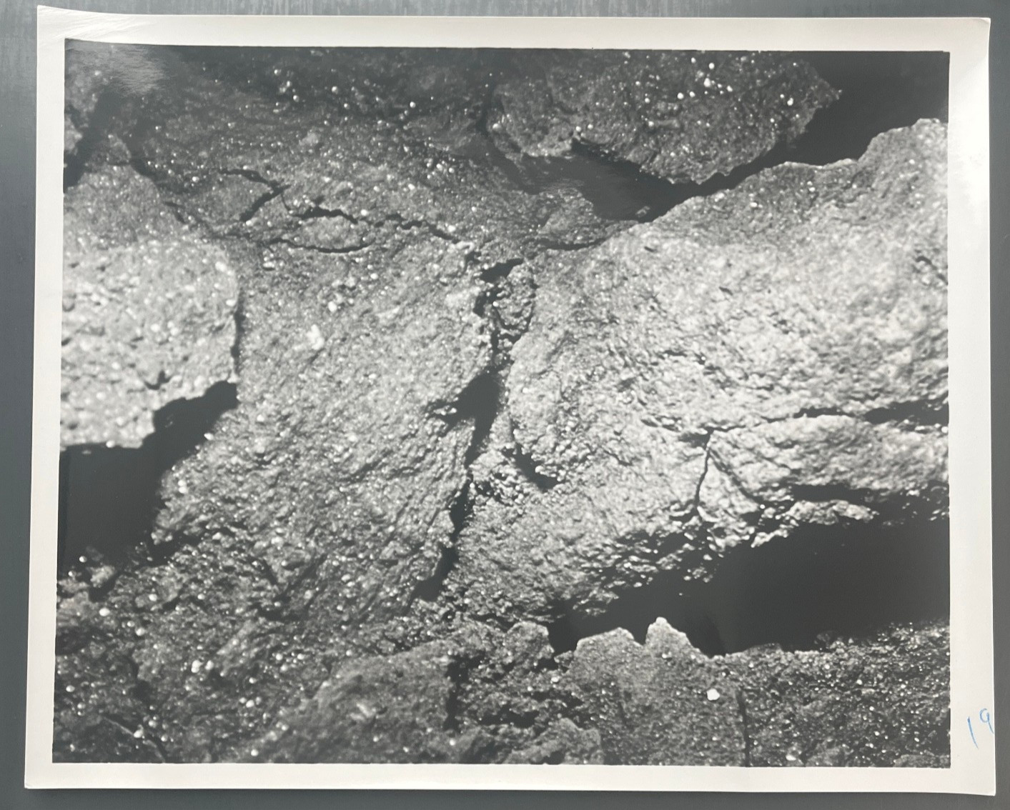 1969 APOLLO 11 VIEW OF ROCKS ON THE MOON SURFACE PRESS PHOTO SPACE NASA