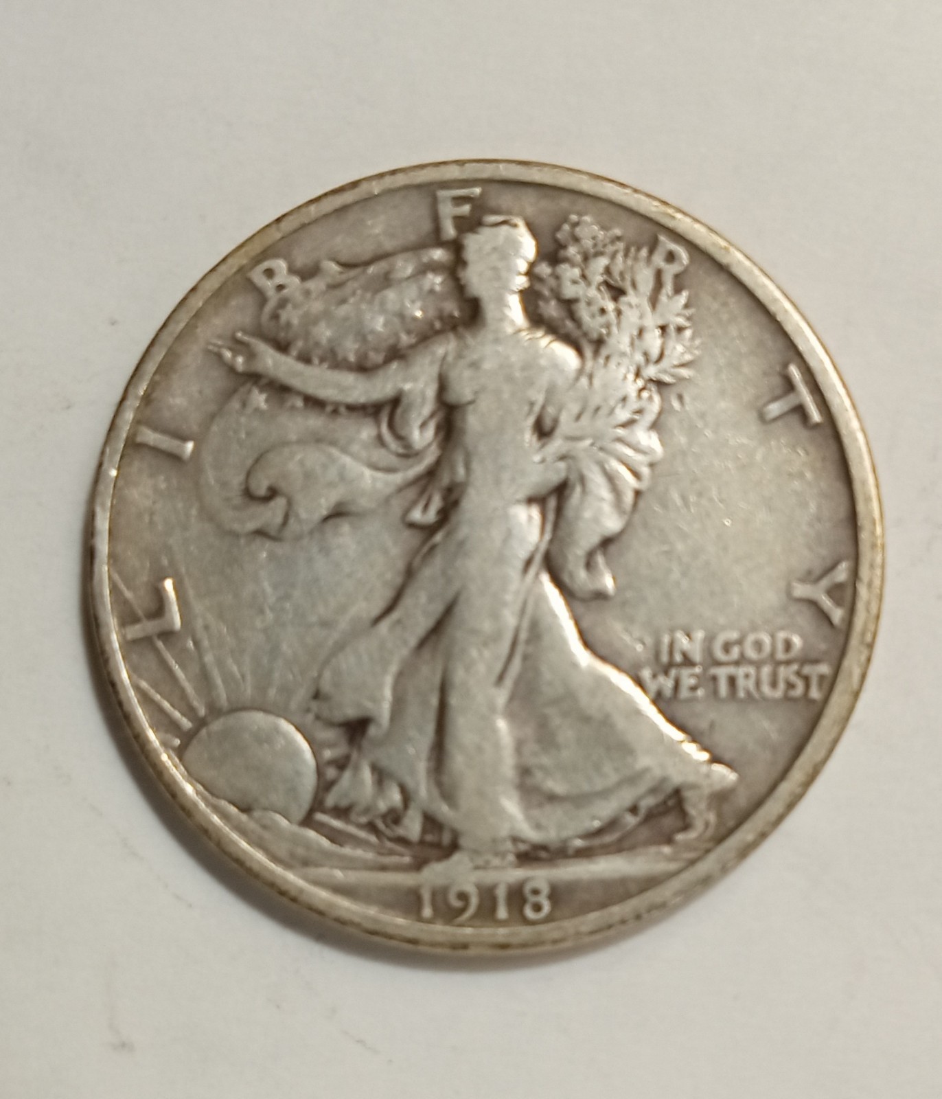 1918 S Walking Liberty Half Dollar